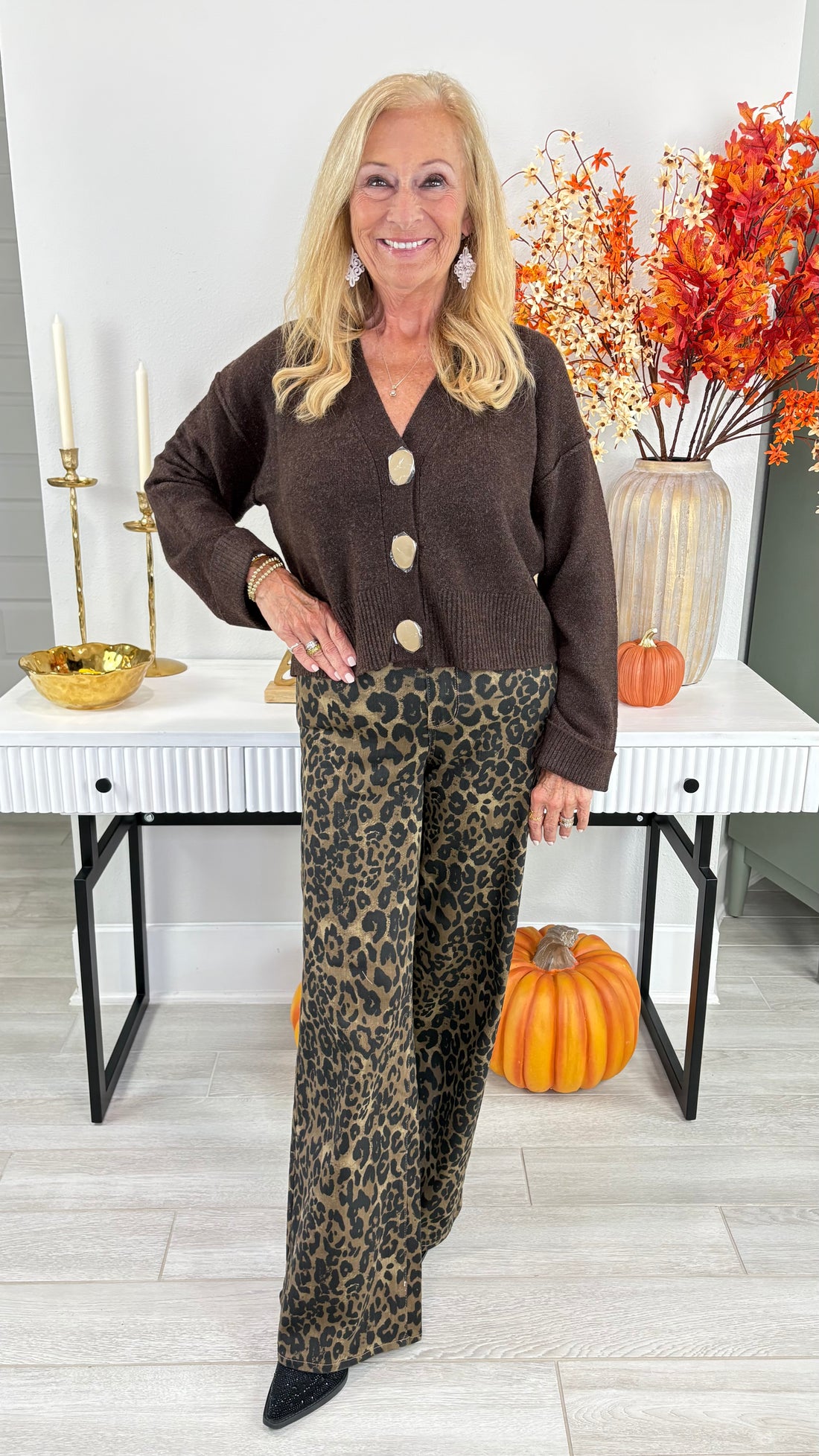Long Sleeve Button Down Knit Sweater Cardigan By She and Sky