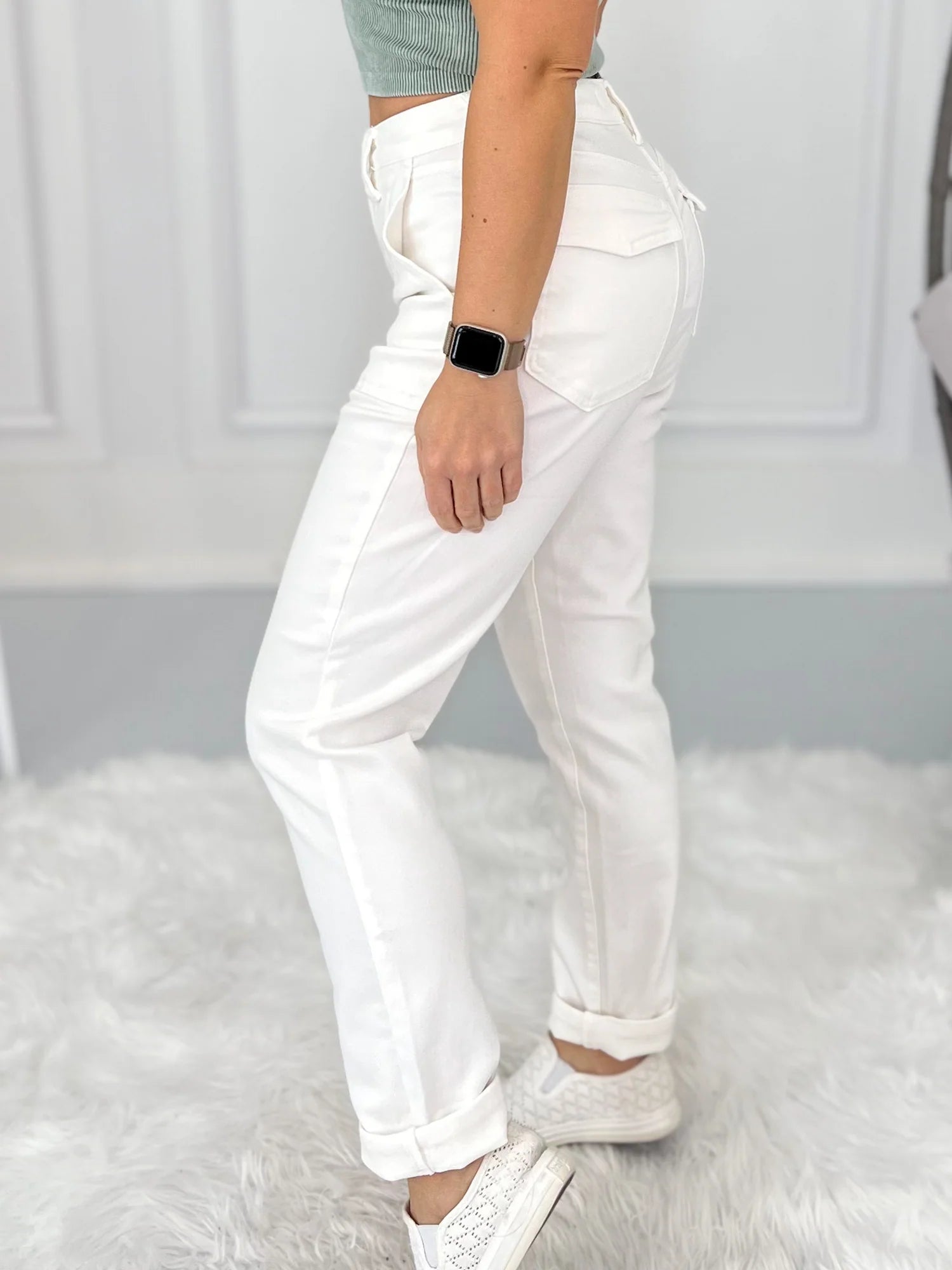 Judy Blue Aurora Weekender White Pants 881083