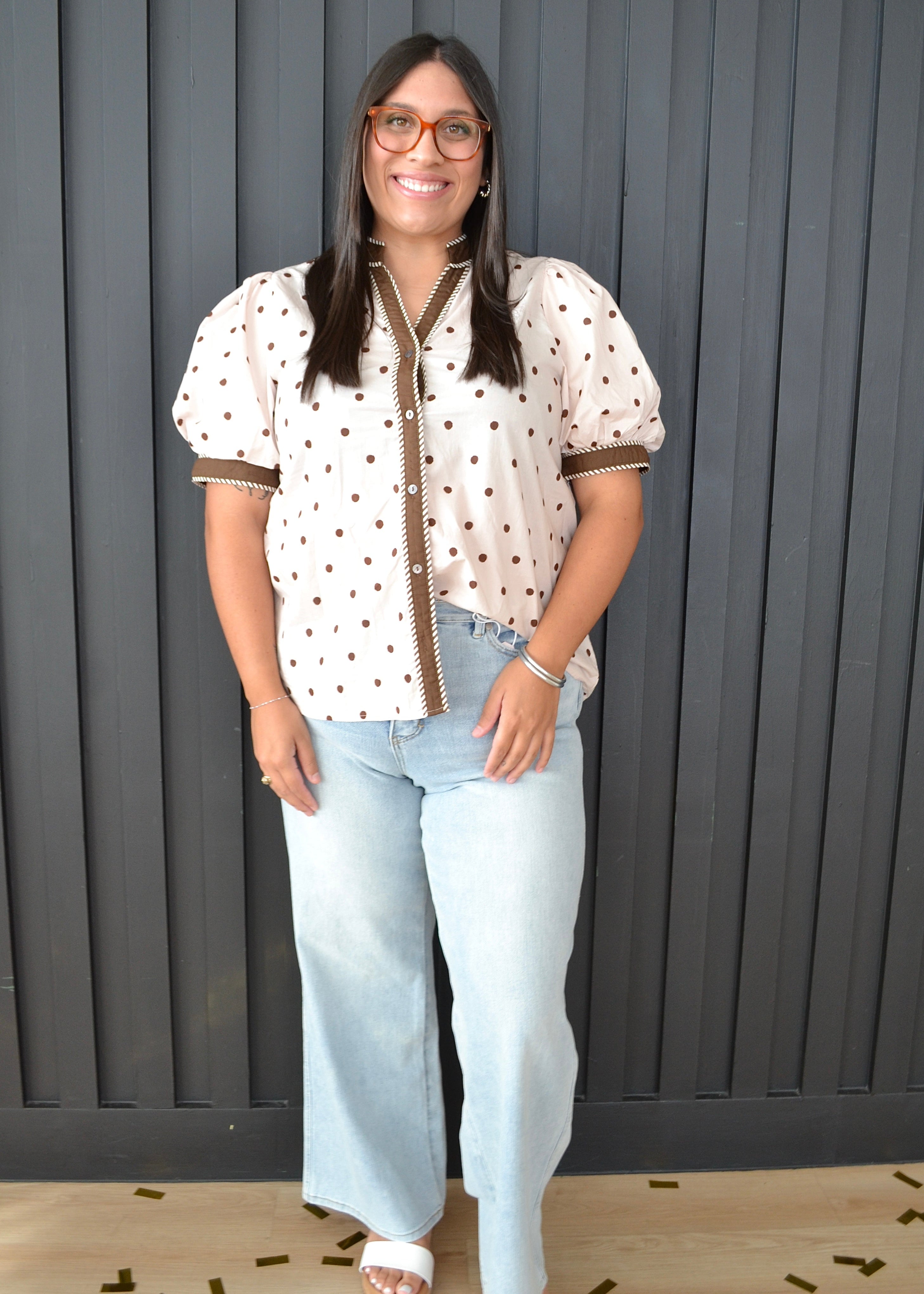 Dot Your Day Top T32315 Plus Size