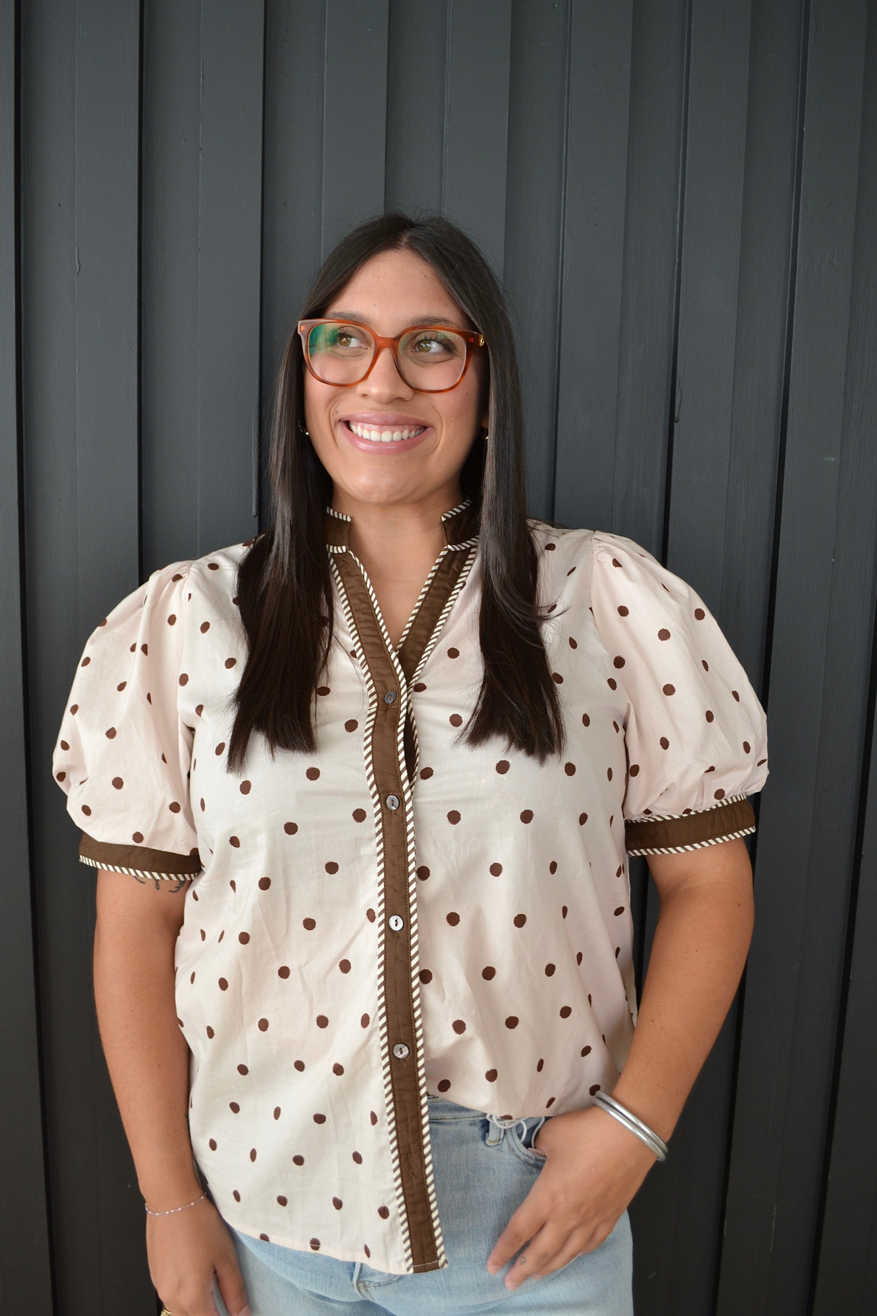 Dot Your Day Top T32315 Plus Size