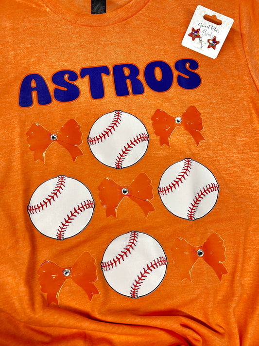 Astro Bows and Baseballs Graphic Tee