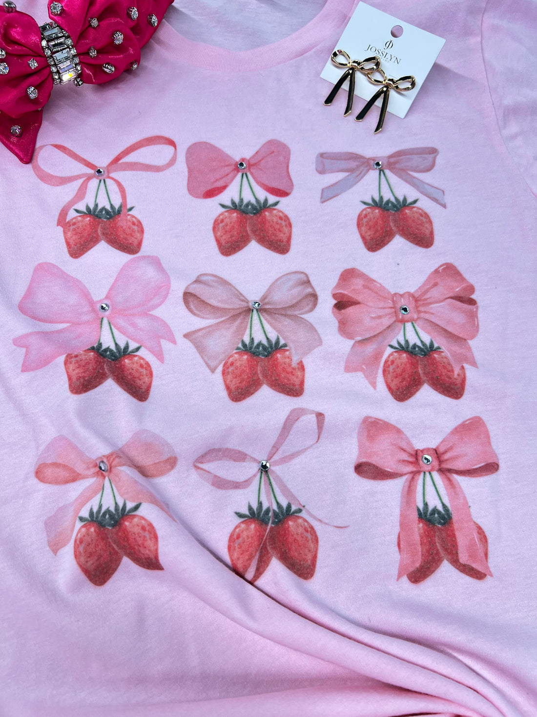 Strawberries and Bows Graphic Tee