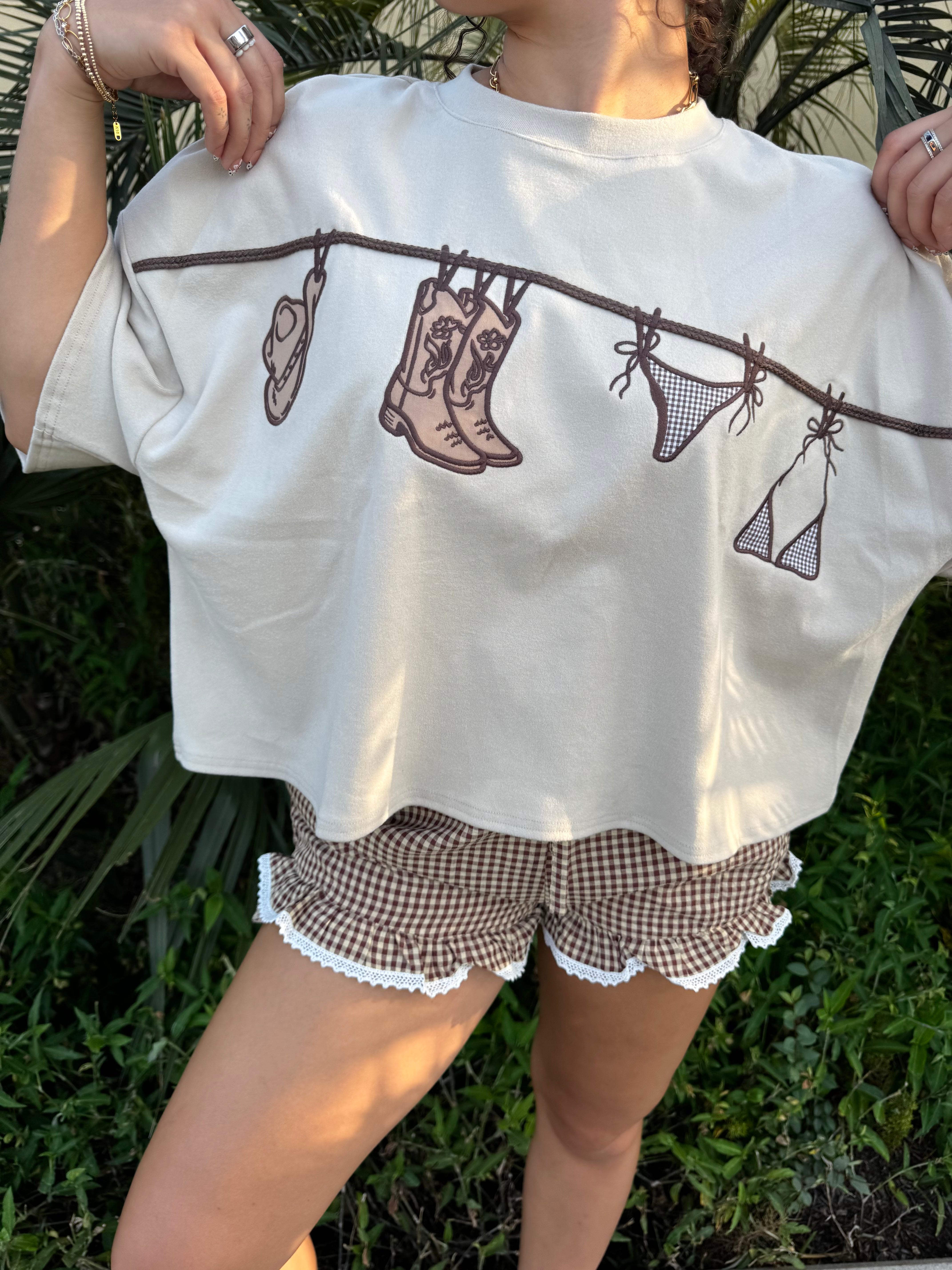 Western Laundry Day Tee By Le Lis