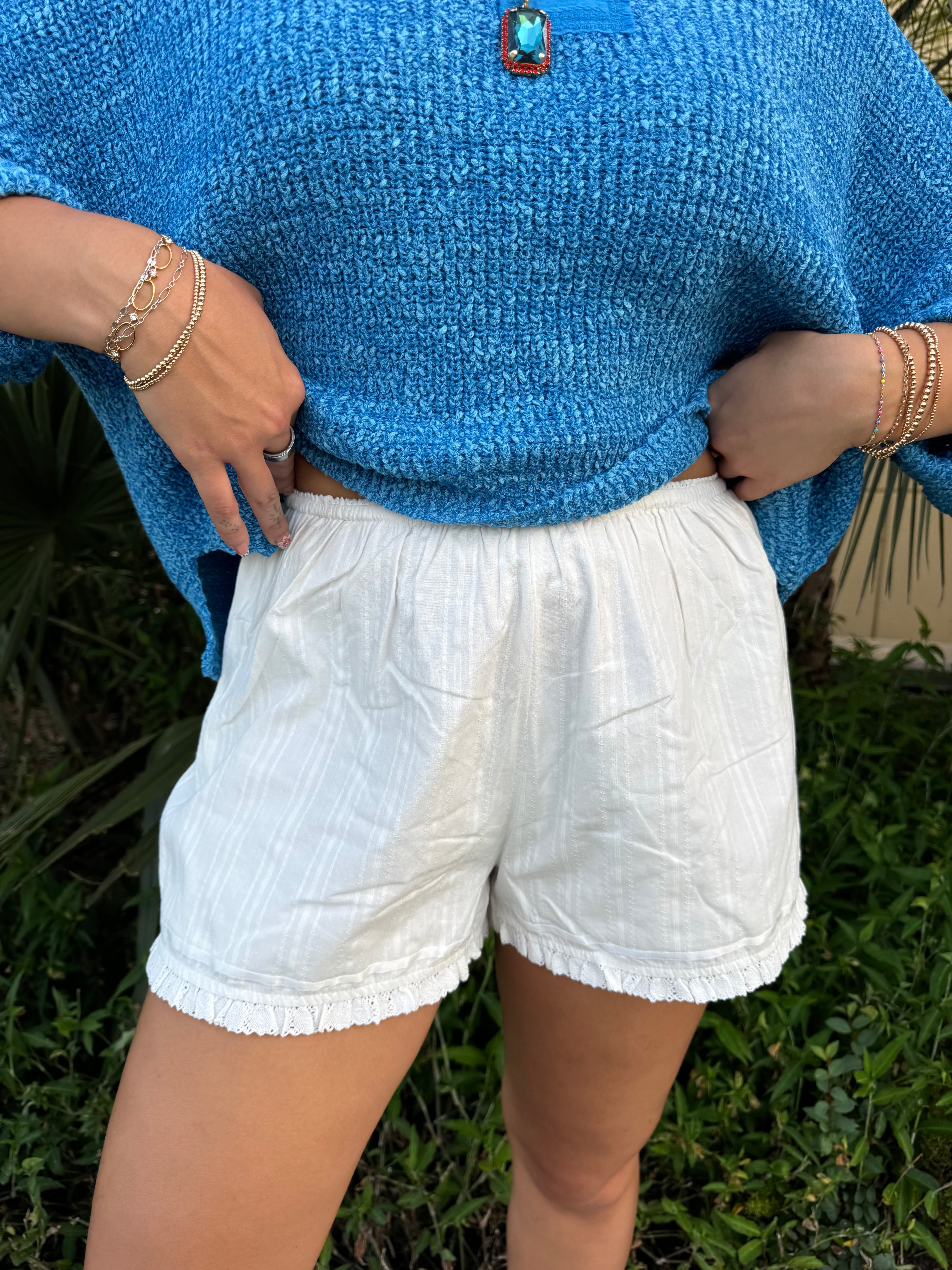 Cottage Charm Eyelet Shorts By Twentifourth