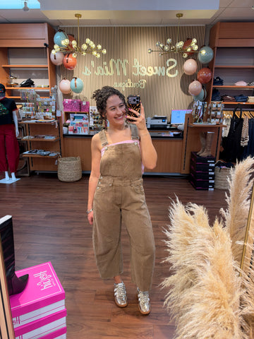 Autumn Roads Mineral Wash Barrel Overall