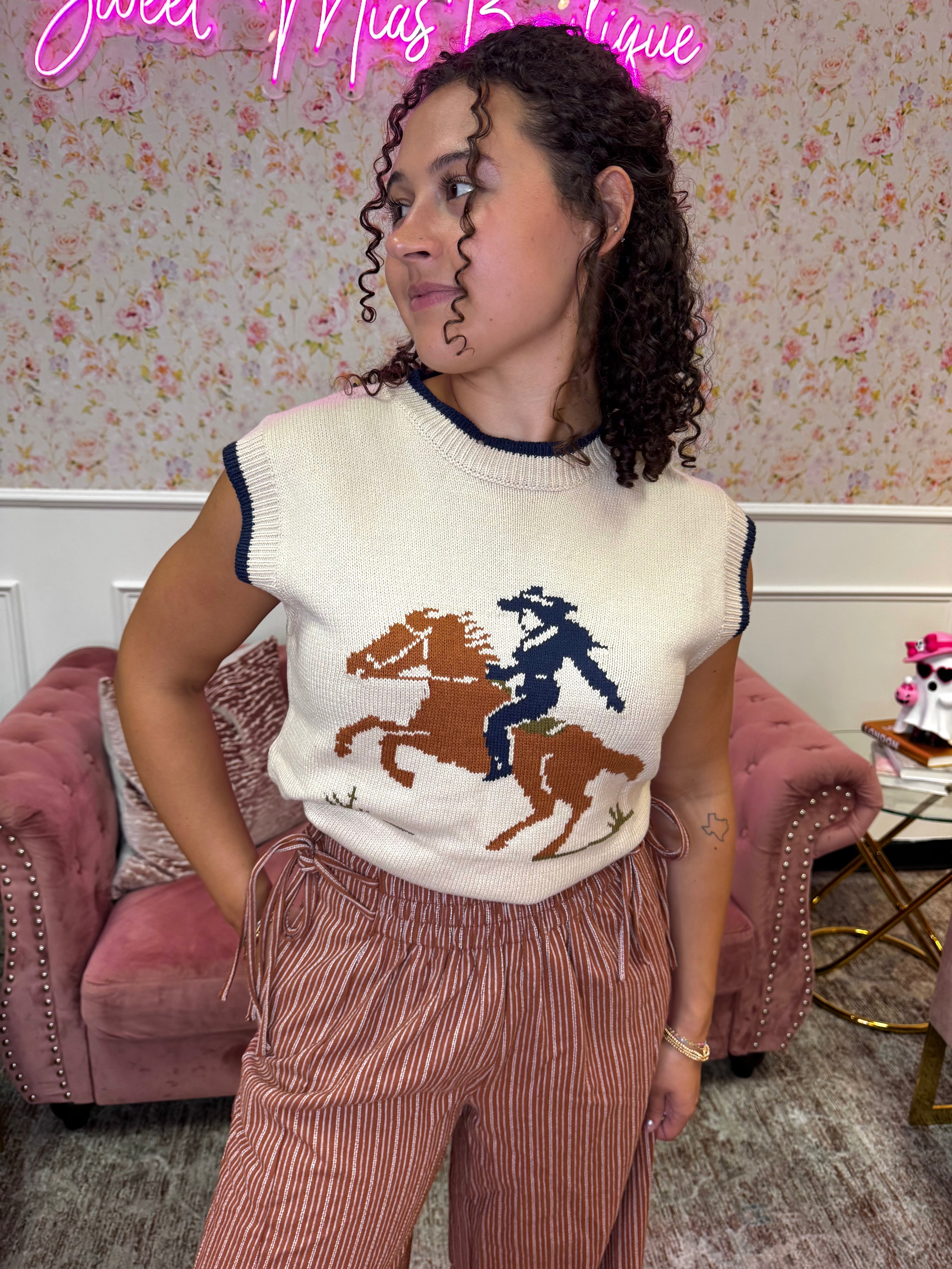 Cowgirl at Heart Sweater Vest By EESOME