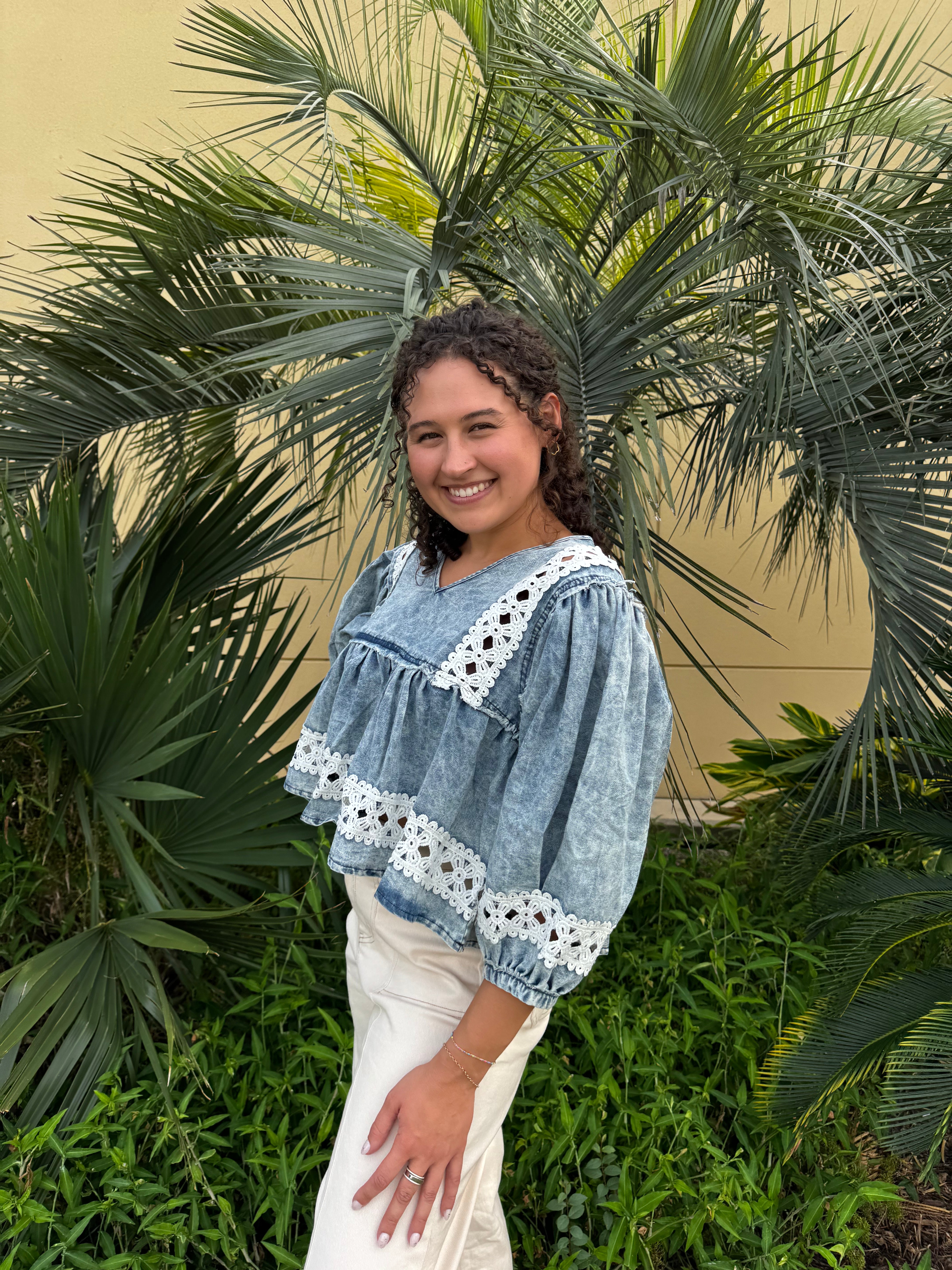 Southern Belle Washed Top By Pol