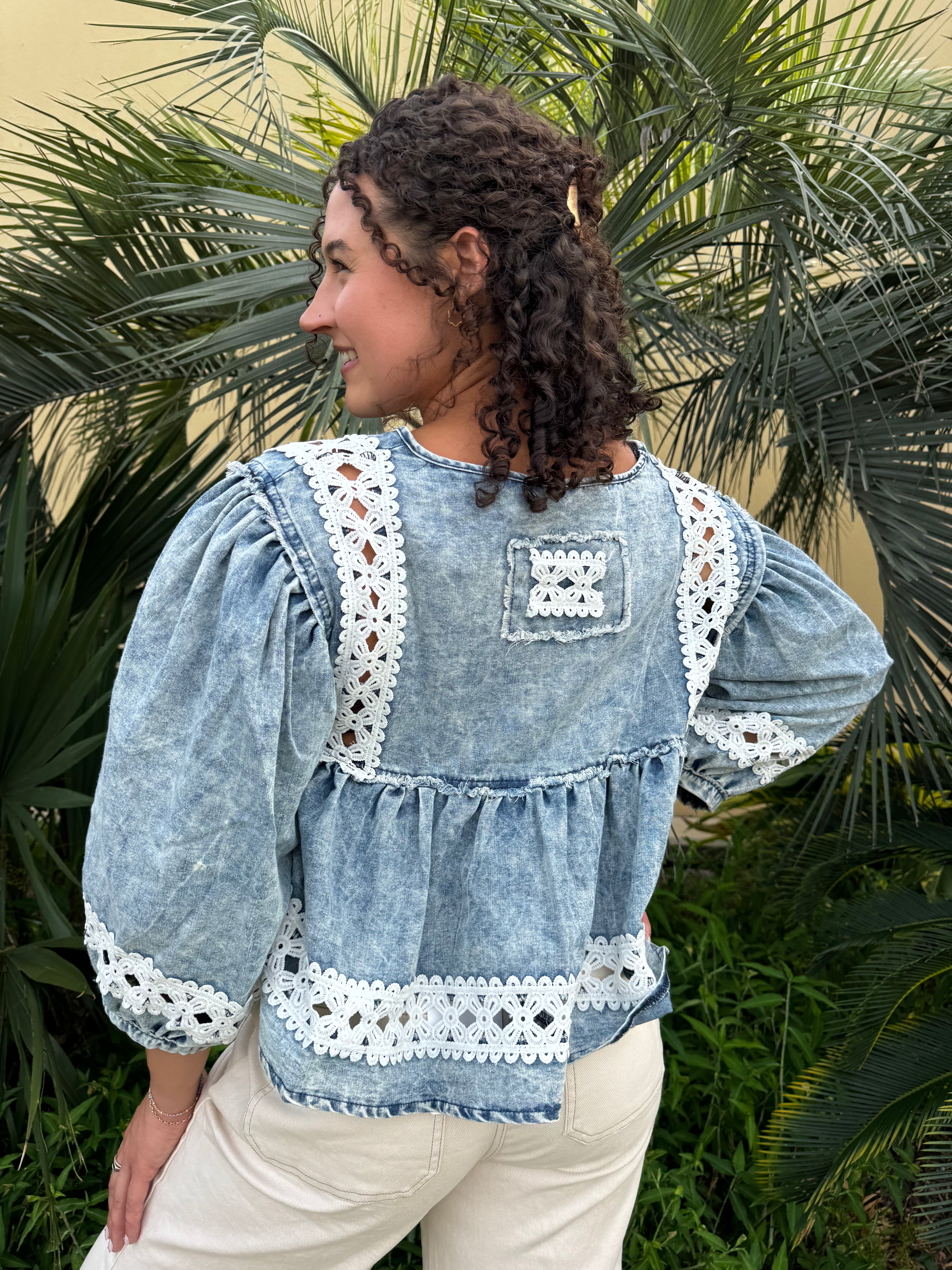 Southern Belle Washed Top By Pol