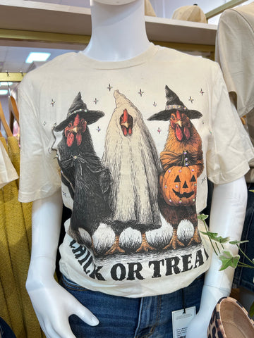 Chick or Treat Graphic Tee By Jcoons