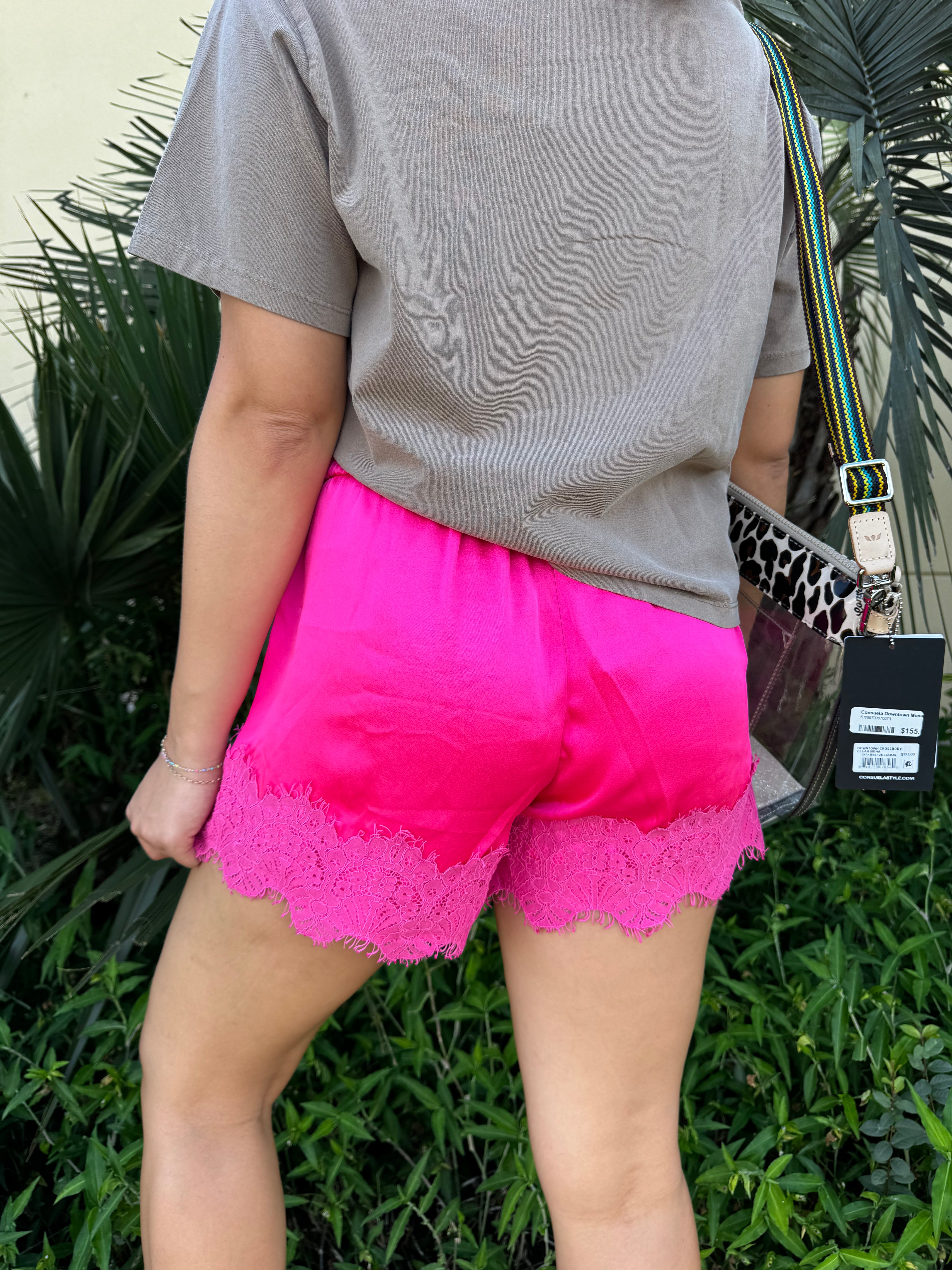 Silk & Sweetheart Lace Shorts By Jodifl