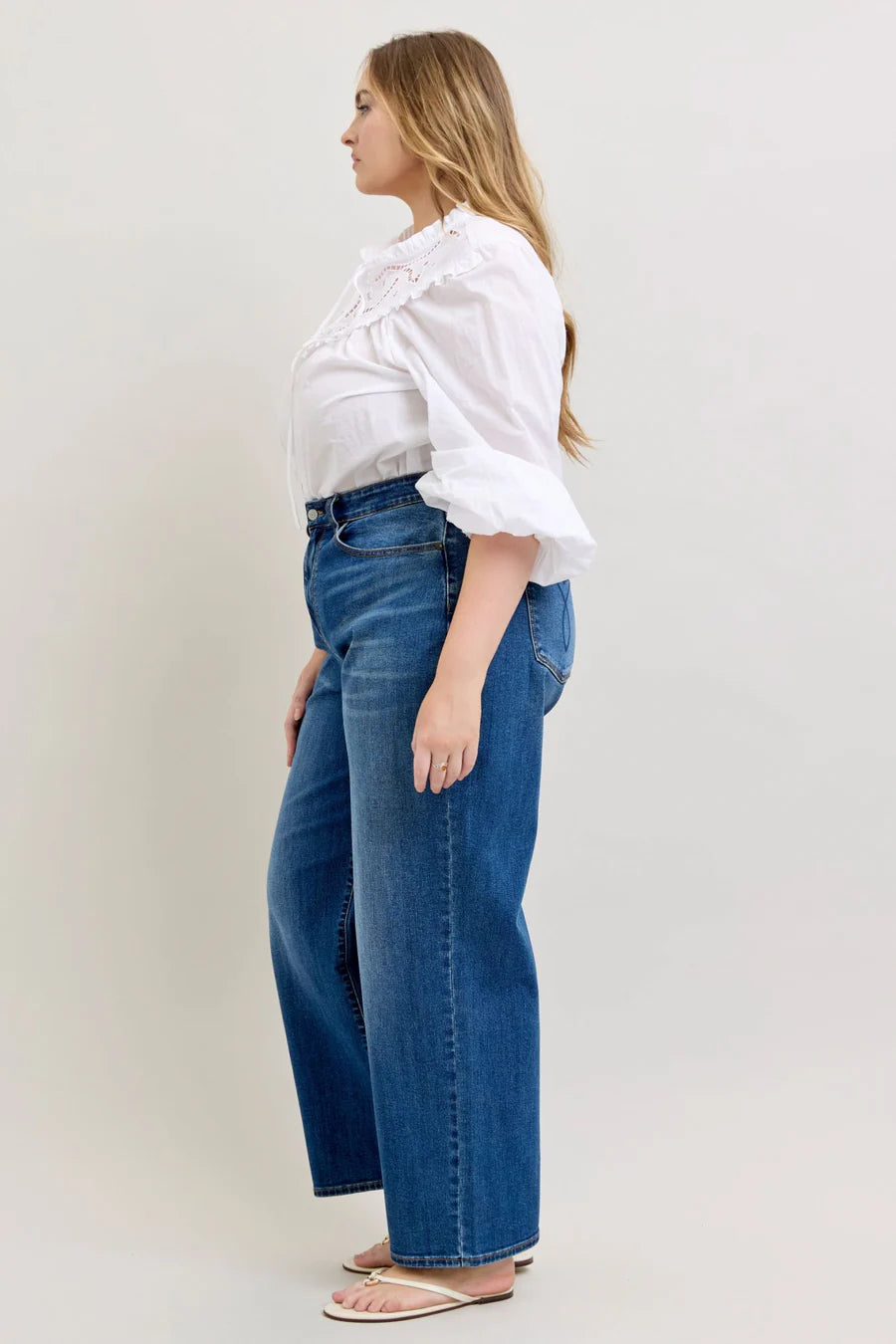 Judy Blue Main Character Wide Leg Jeans Curvy 82689