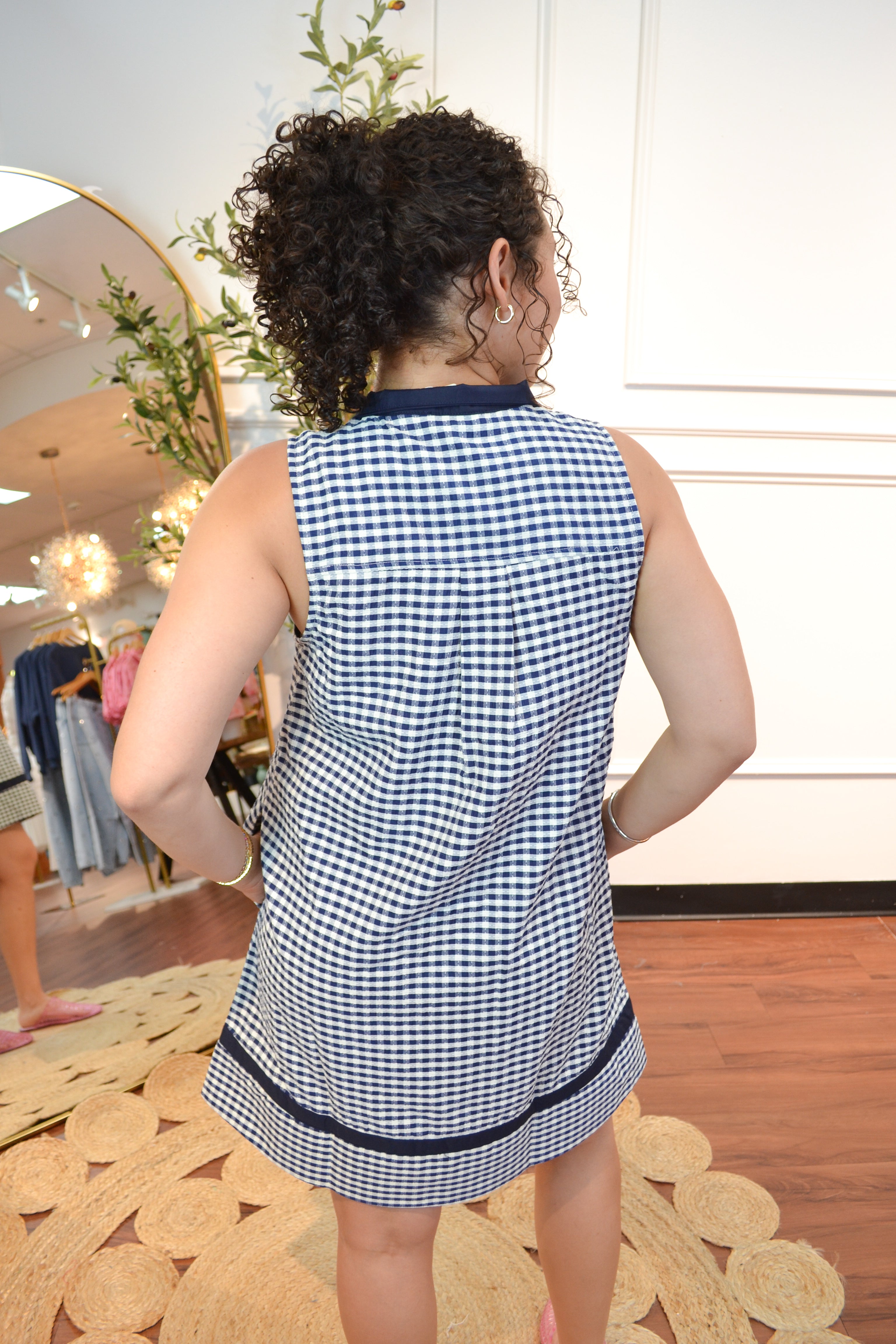 All-American Sweetheart Gingham Mini Dress By Entro