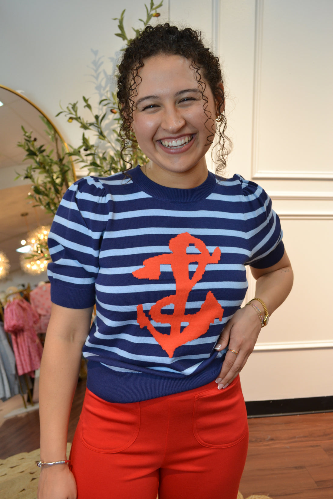 Pretty in Port Anchor Top By Entro