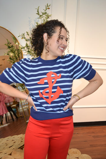 Pretty in Port Anchor Top By Entro