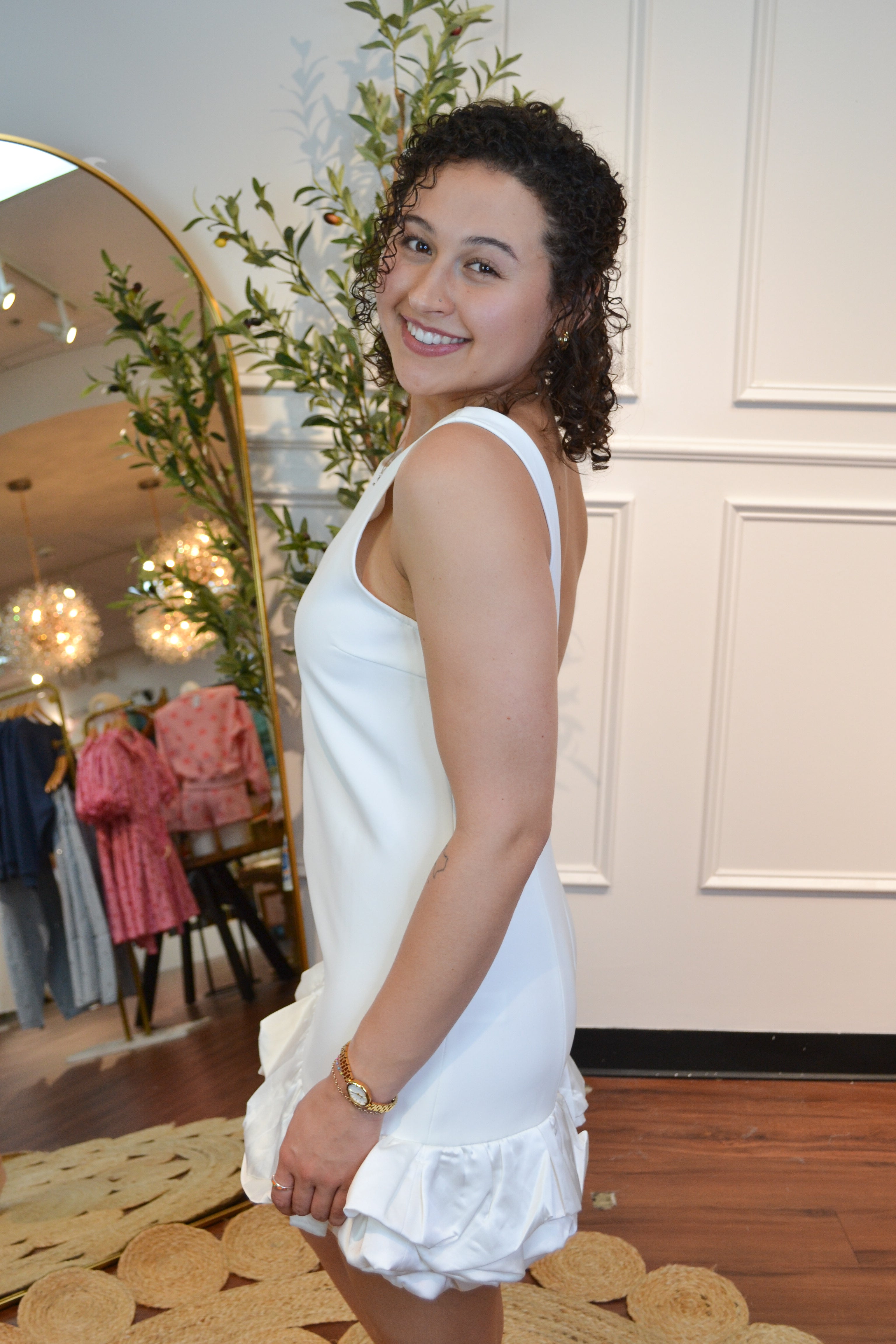 Forever Yours Bubble Hem Mini Dress By INA