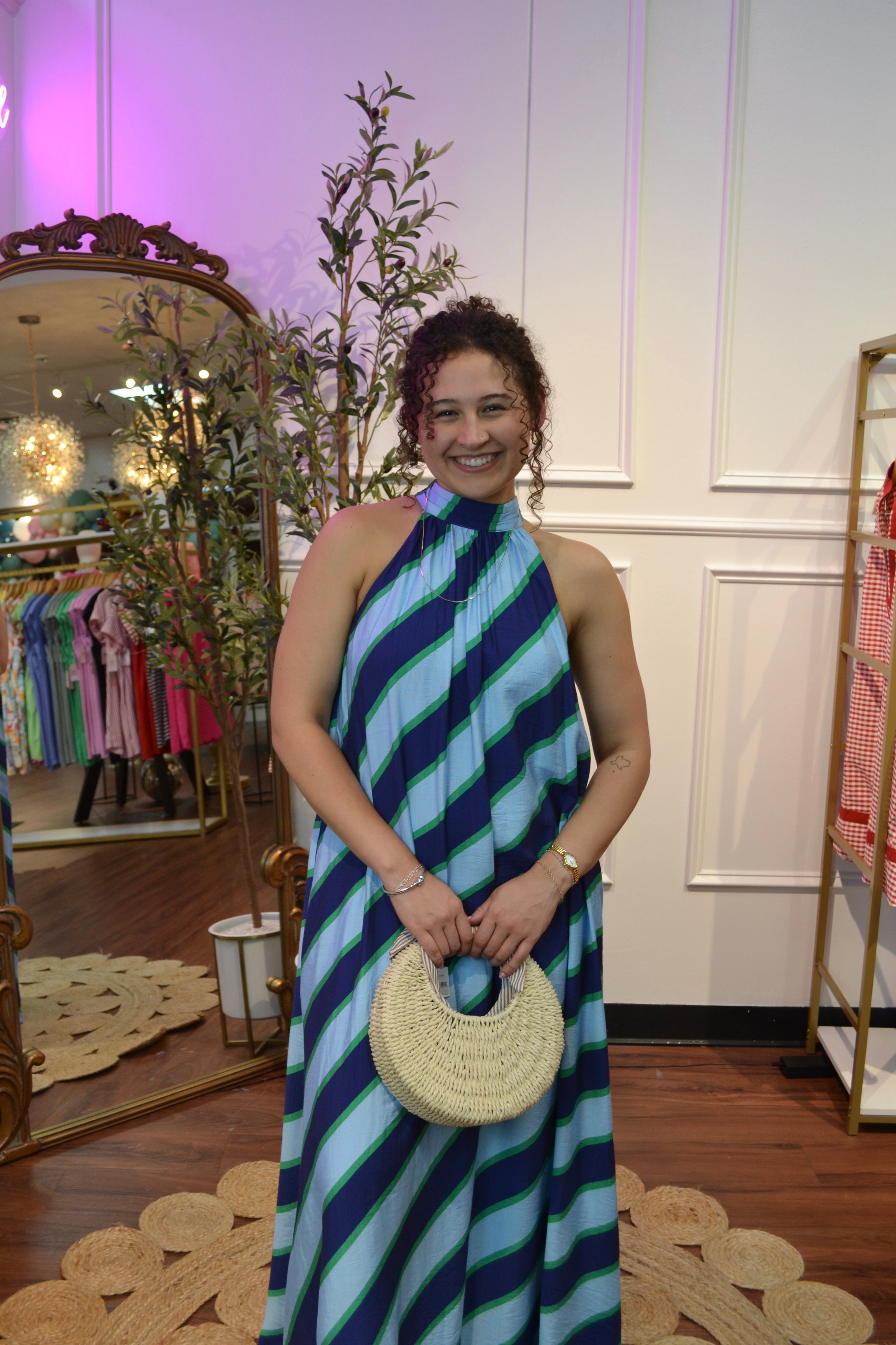 Coastal Current Maxi Dress By Entro