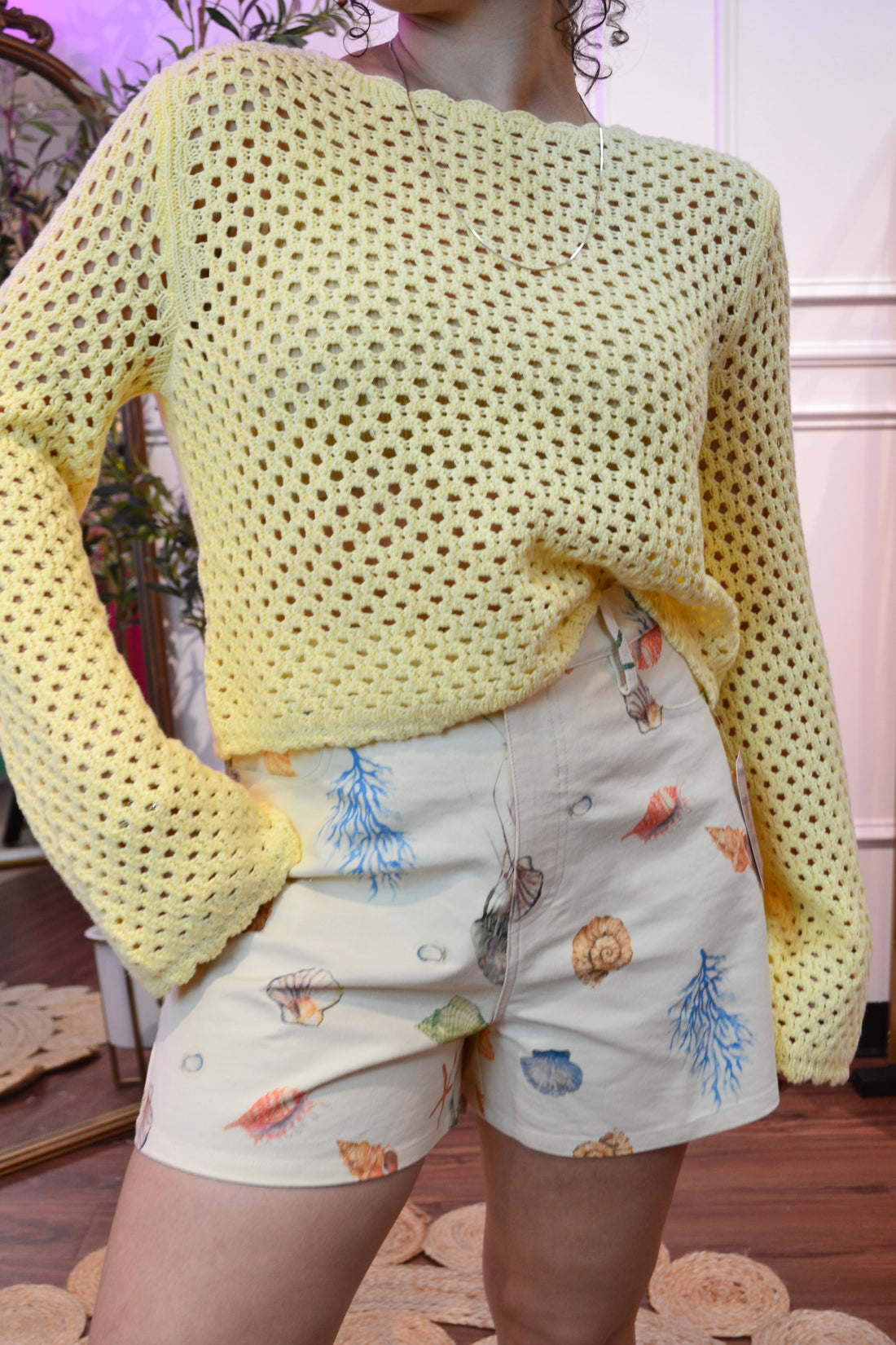 Lemon Breeze Crochet Sweater By Eesome