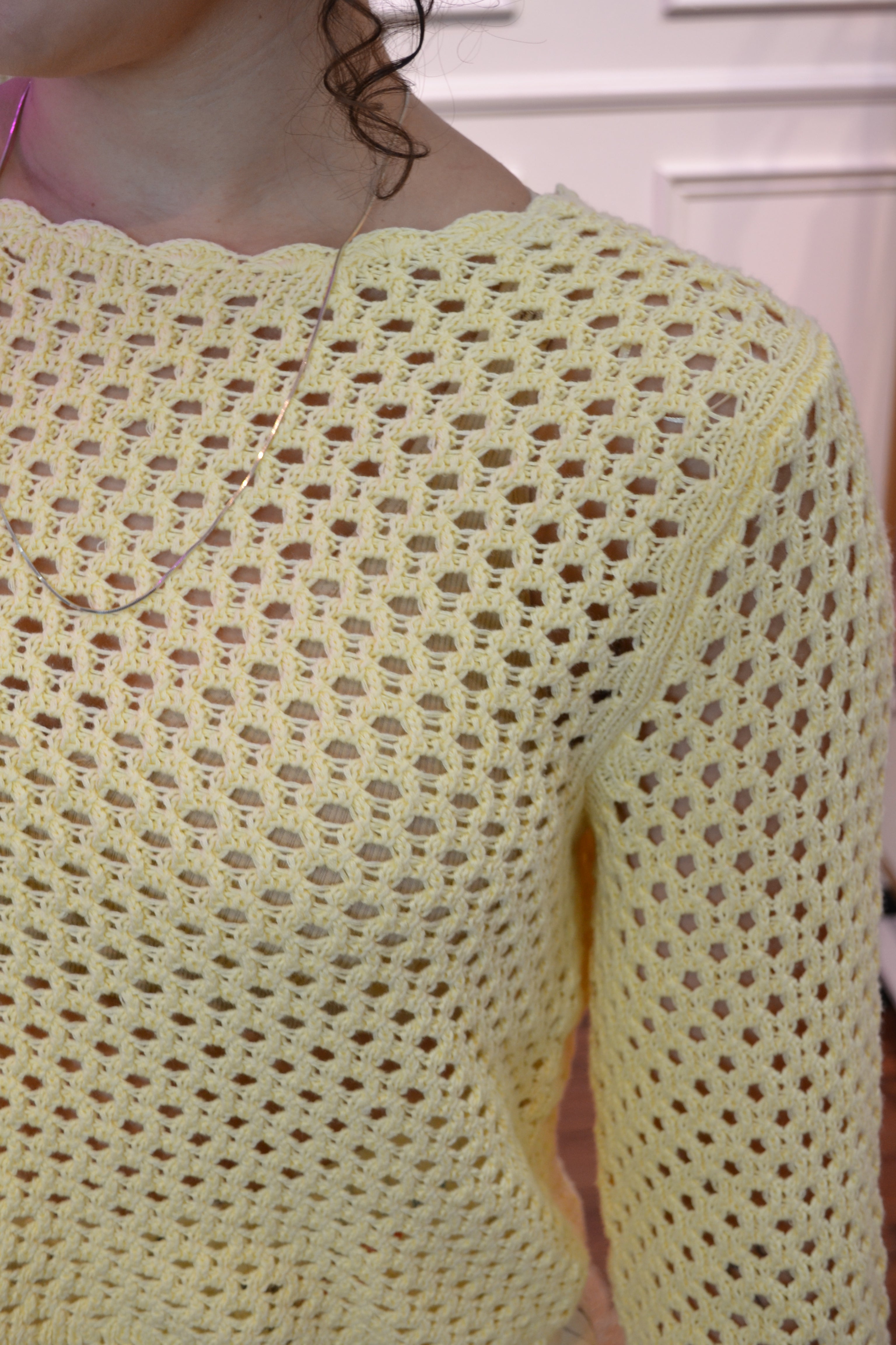 Lemon Breeze Crochet Sweater By Eesome