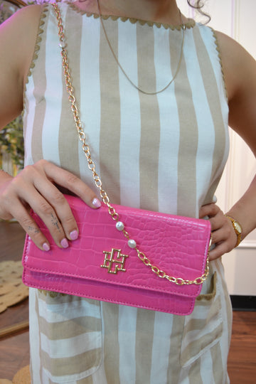 Brynleigh Clutch Crossbody Hot Pink By Caroline Hill