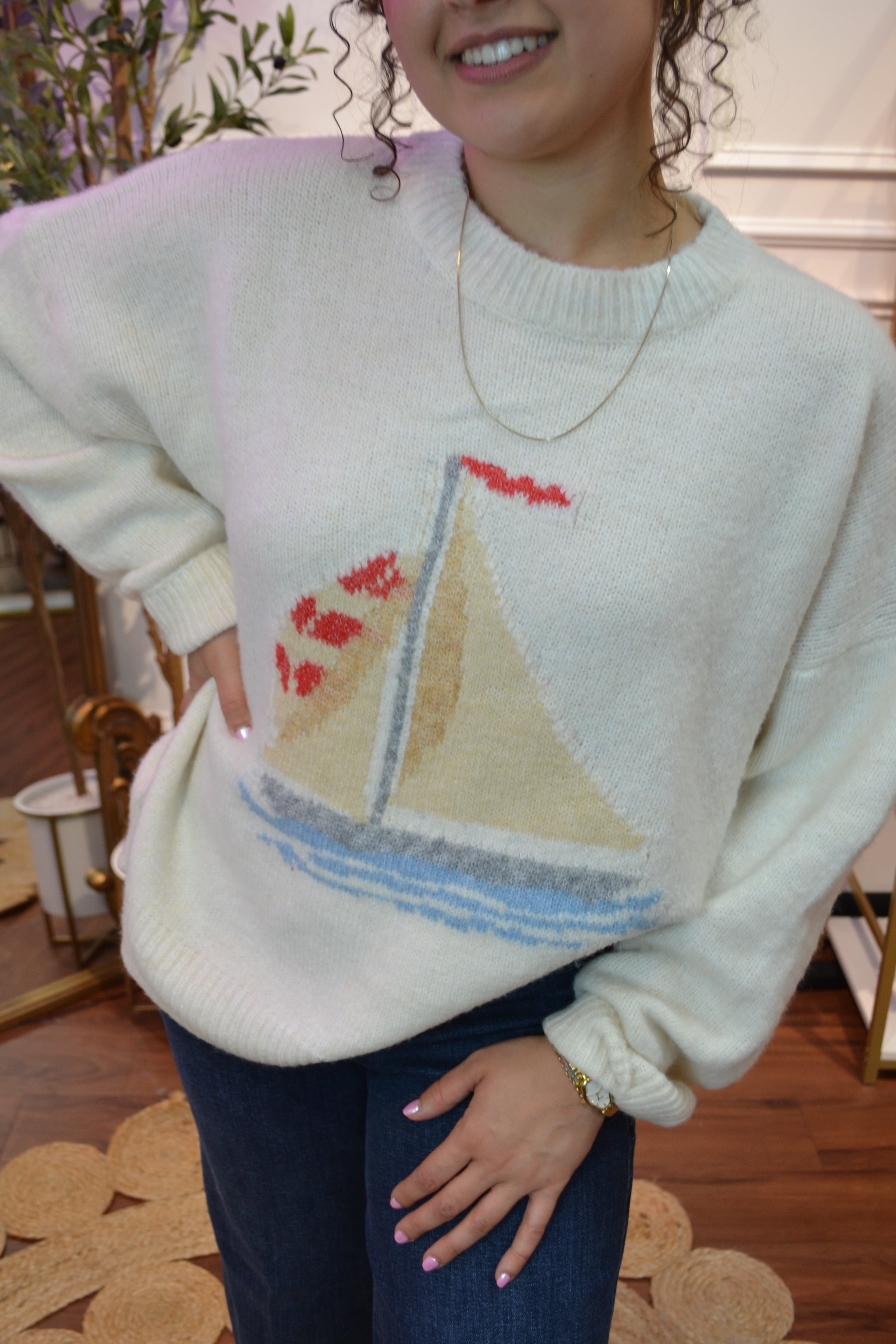Red Flag Sailing Sweater By Bailey Rose