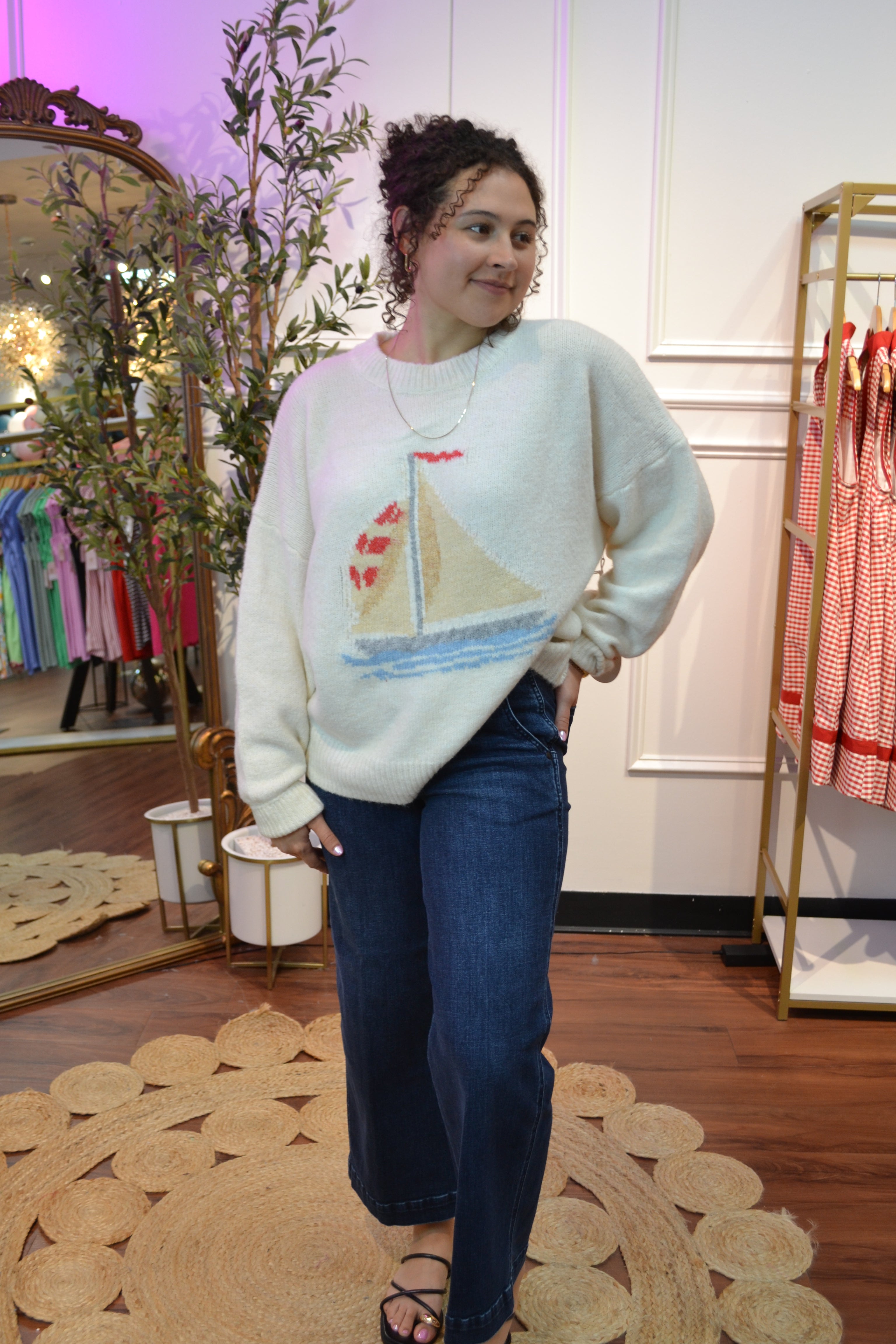 Red Flag Sailing Sweater By Bailey Rose