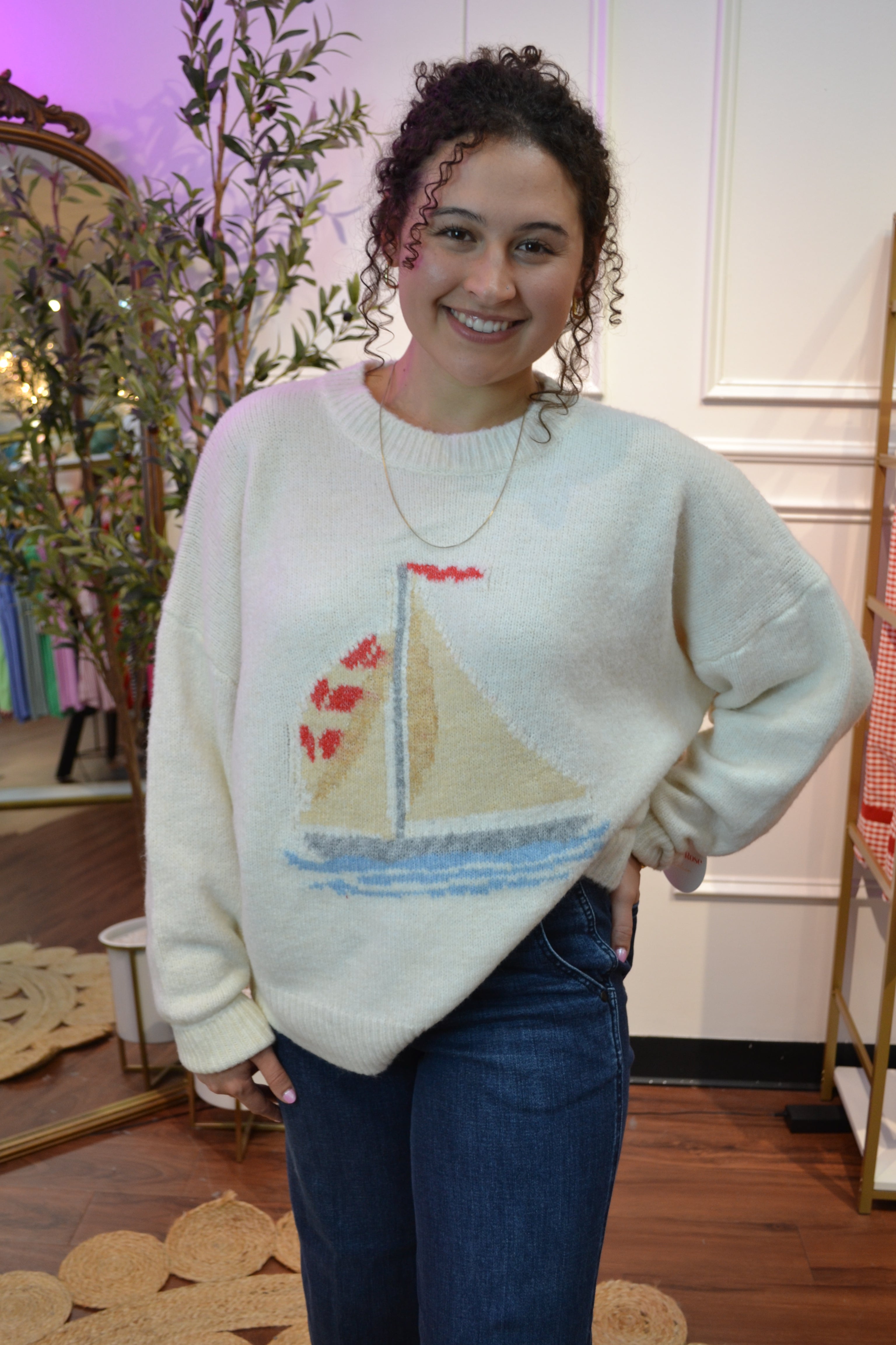 Red Flag Sailing Sweater By Bailey Rose