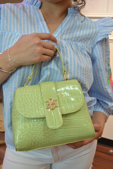 Tucker Handbag Lime By Caroline Hill