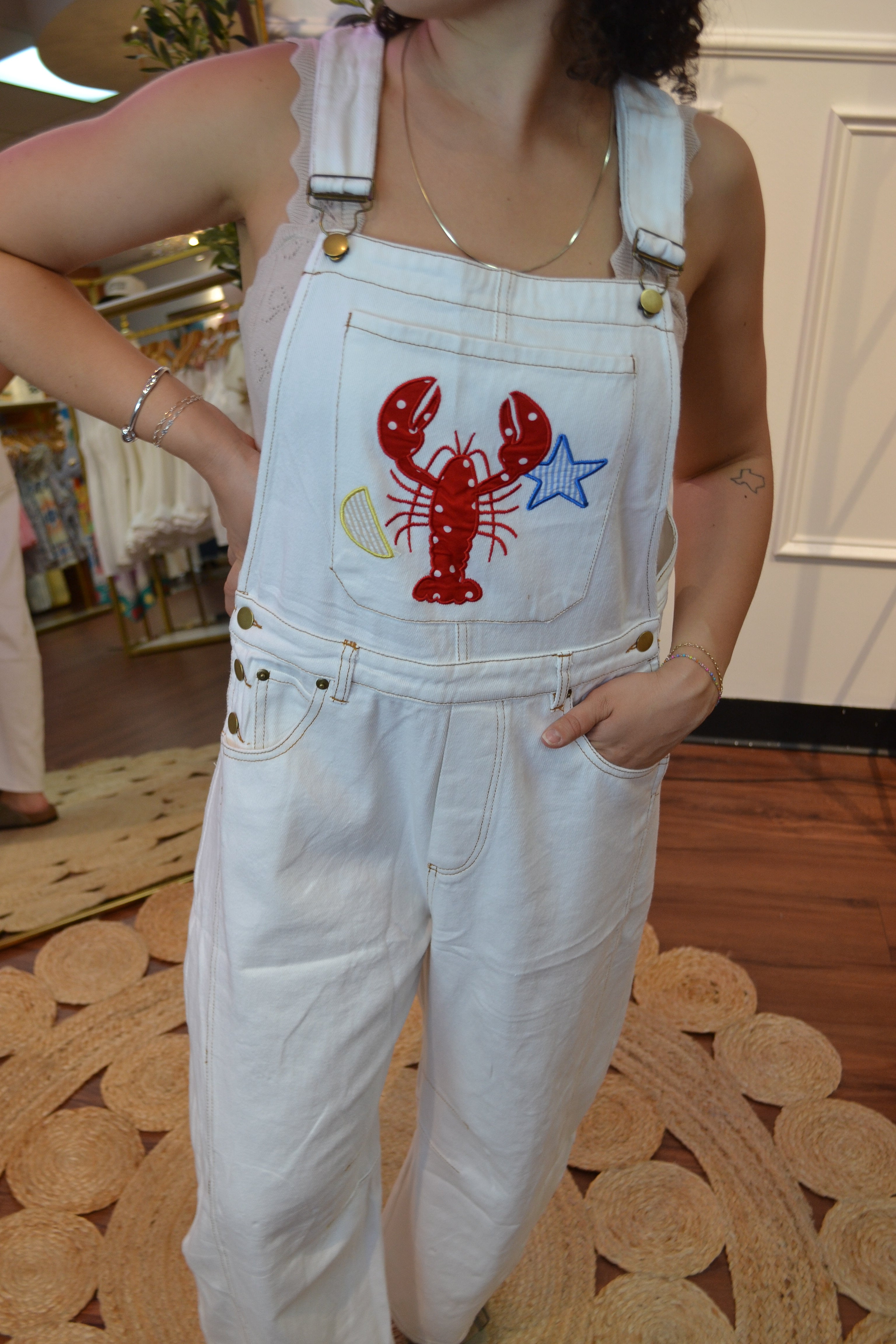 Seaside Lobster Barrel Overalls By Oddi