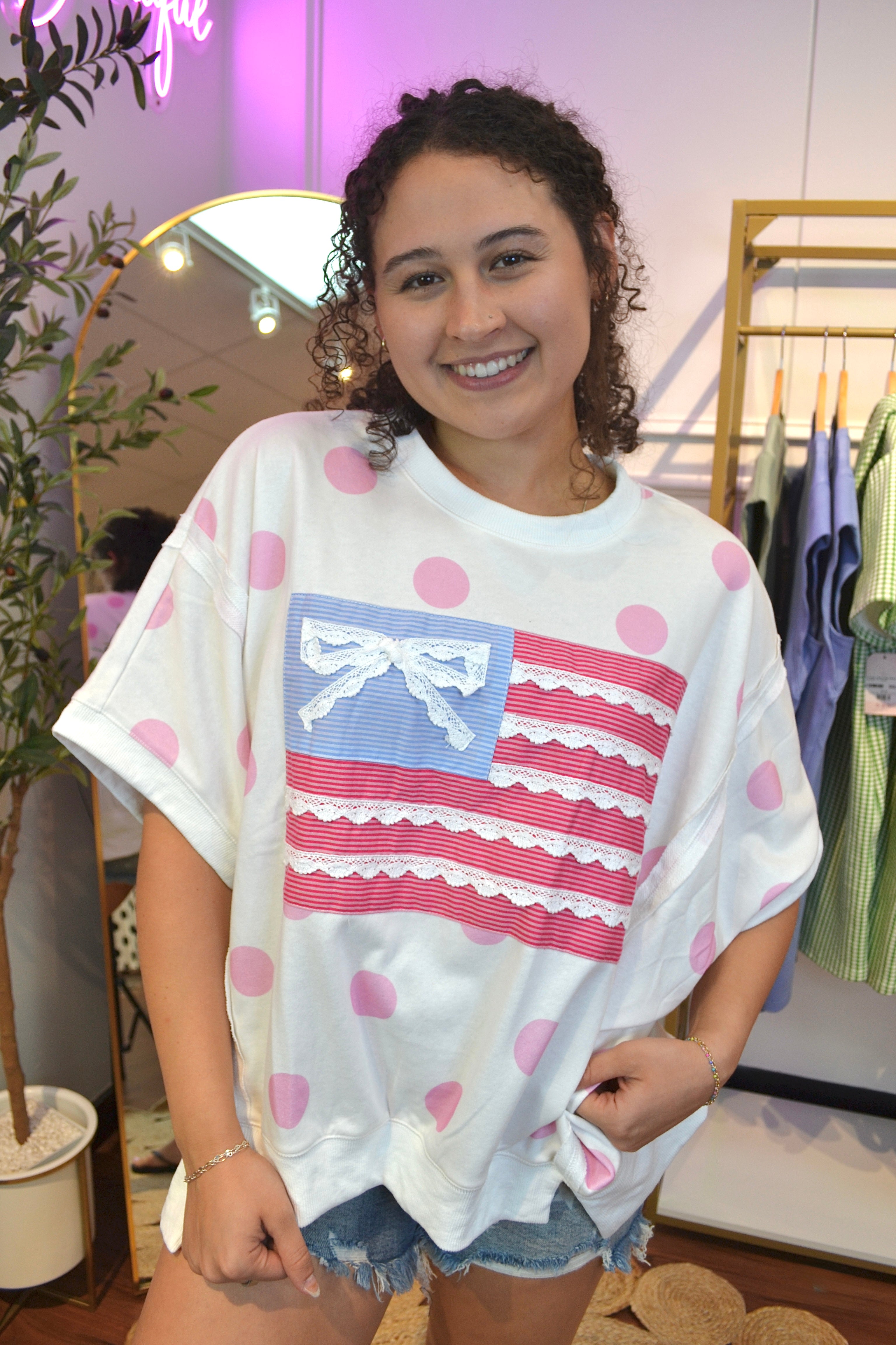 All American Girl Terry Top By Pach Love Cali
