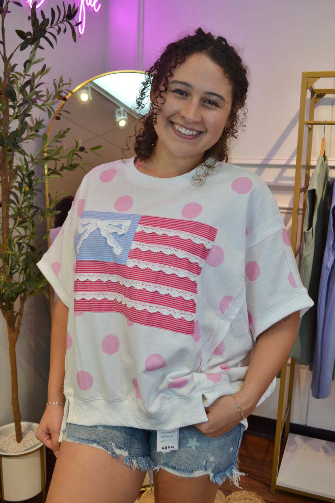 All American Girl Terry Top By Pach Love Cali