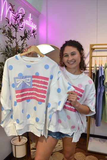 All American Girl Terry Top By Pach Love Cali