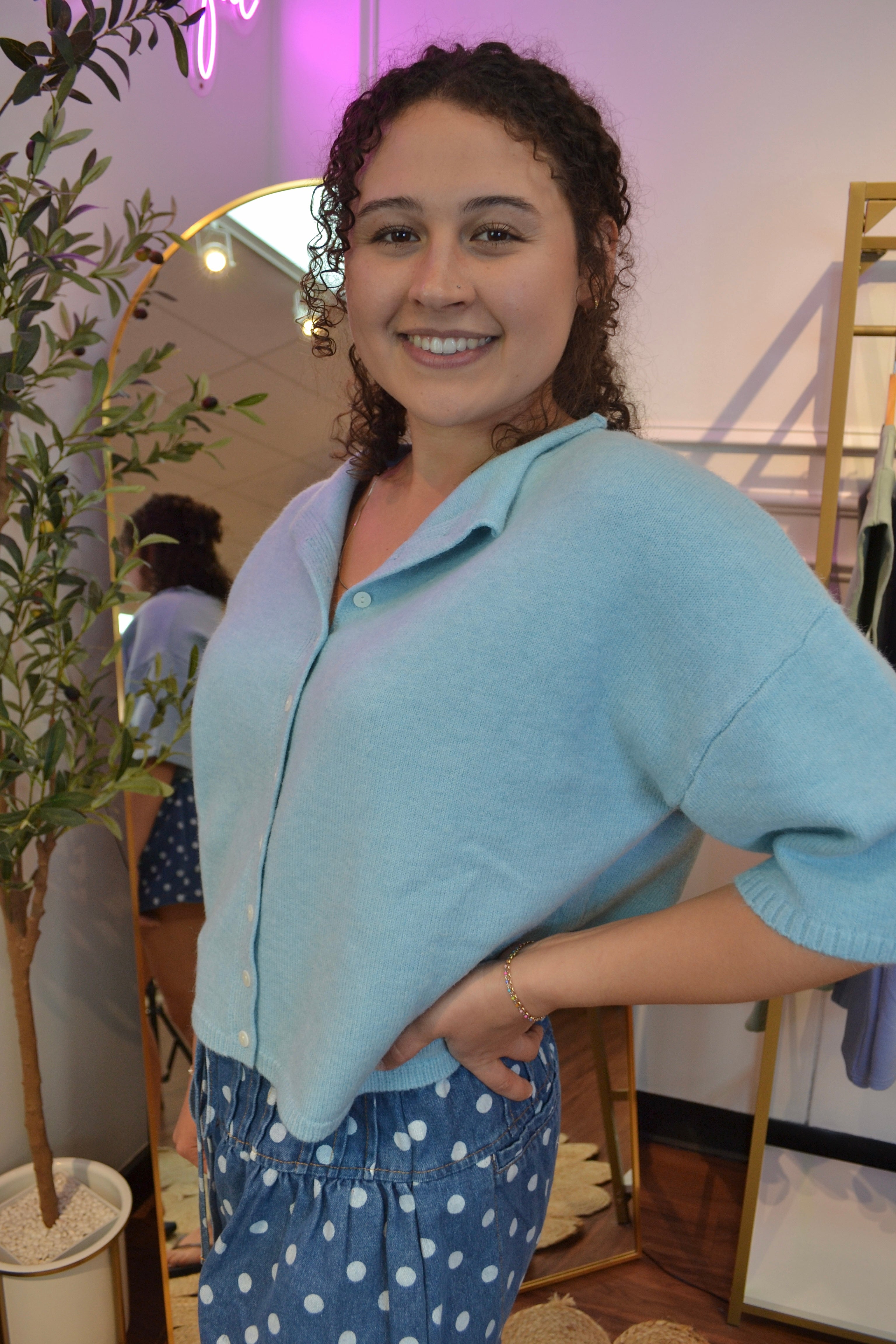 Blue Skies Knit Cardigan By Eesome