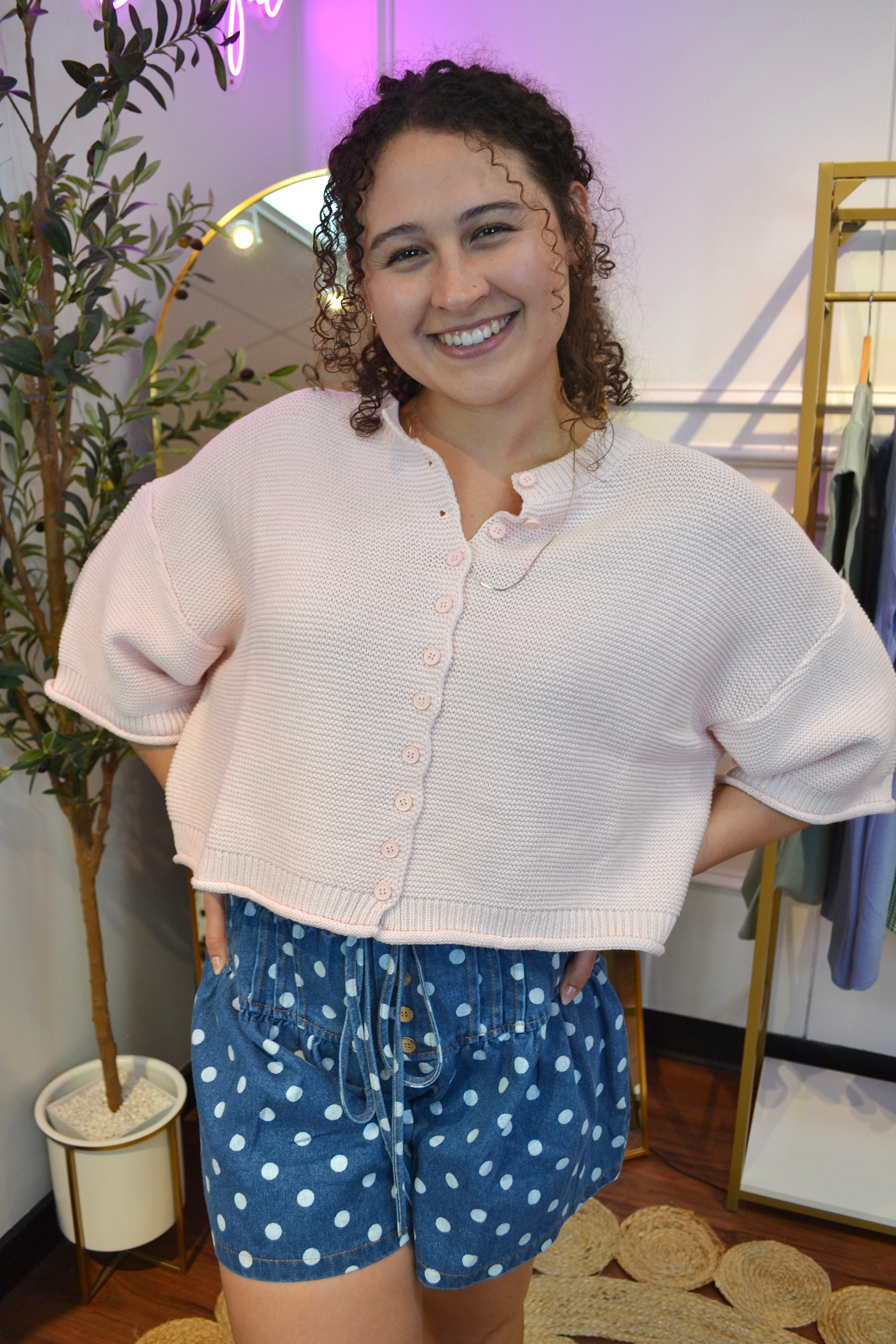 Blushing Bloom Knit Cardigan By Peach Love California