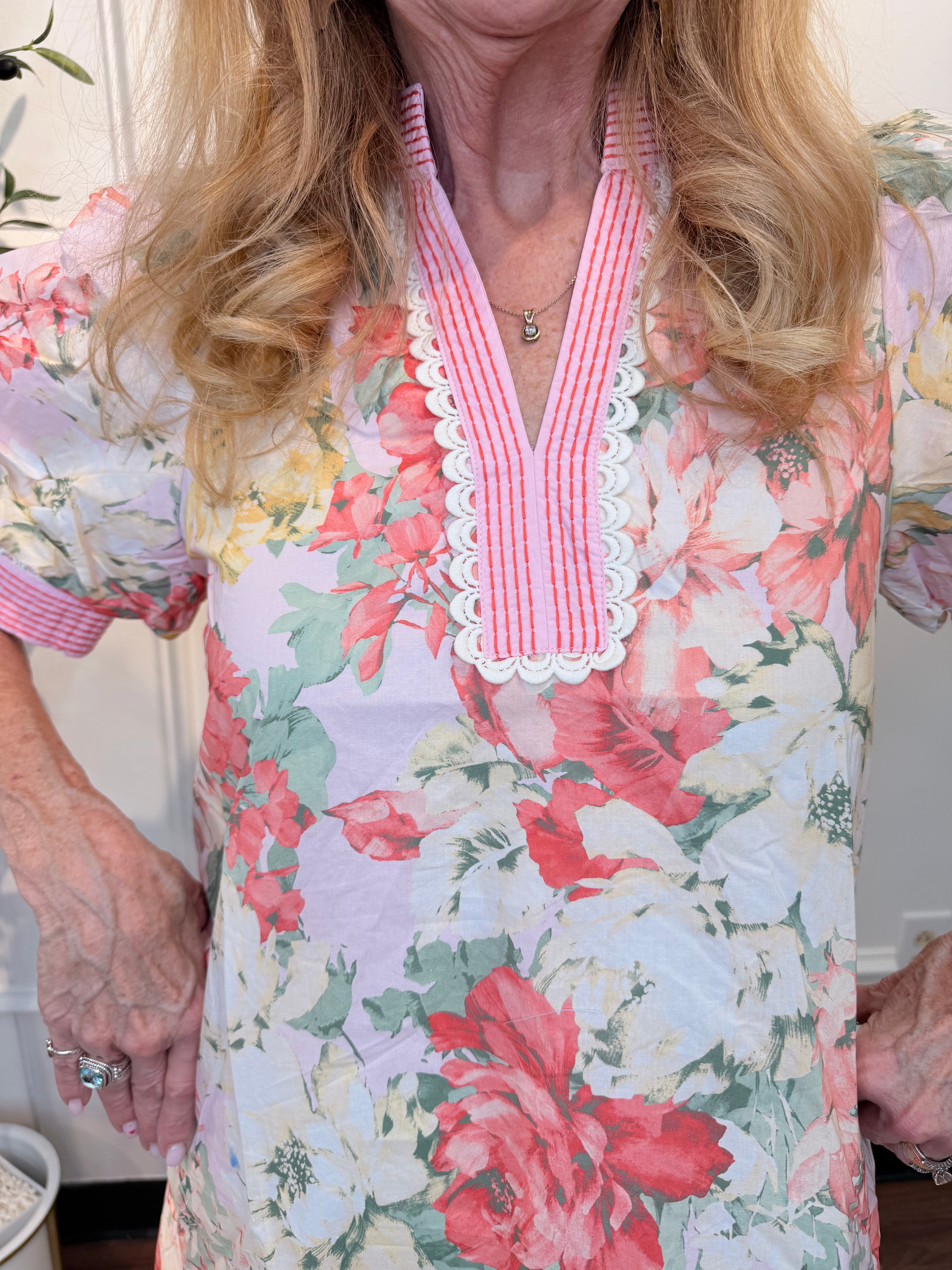 Southern Belle Blooms Mini Dress By Entro