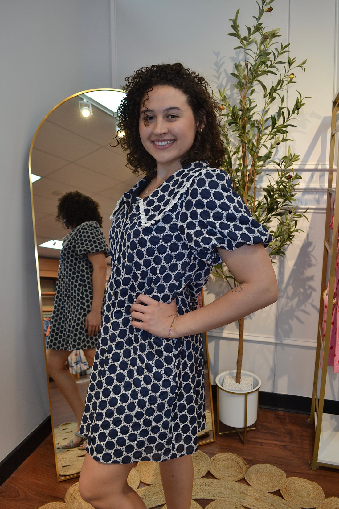 Midnight Polka Charm Dress By Jodifl
