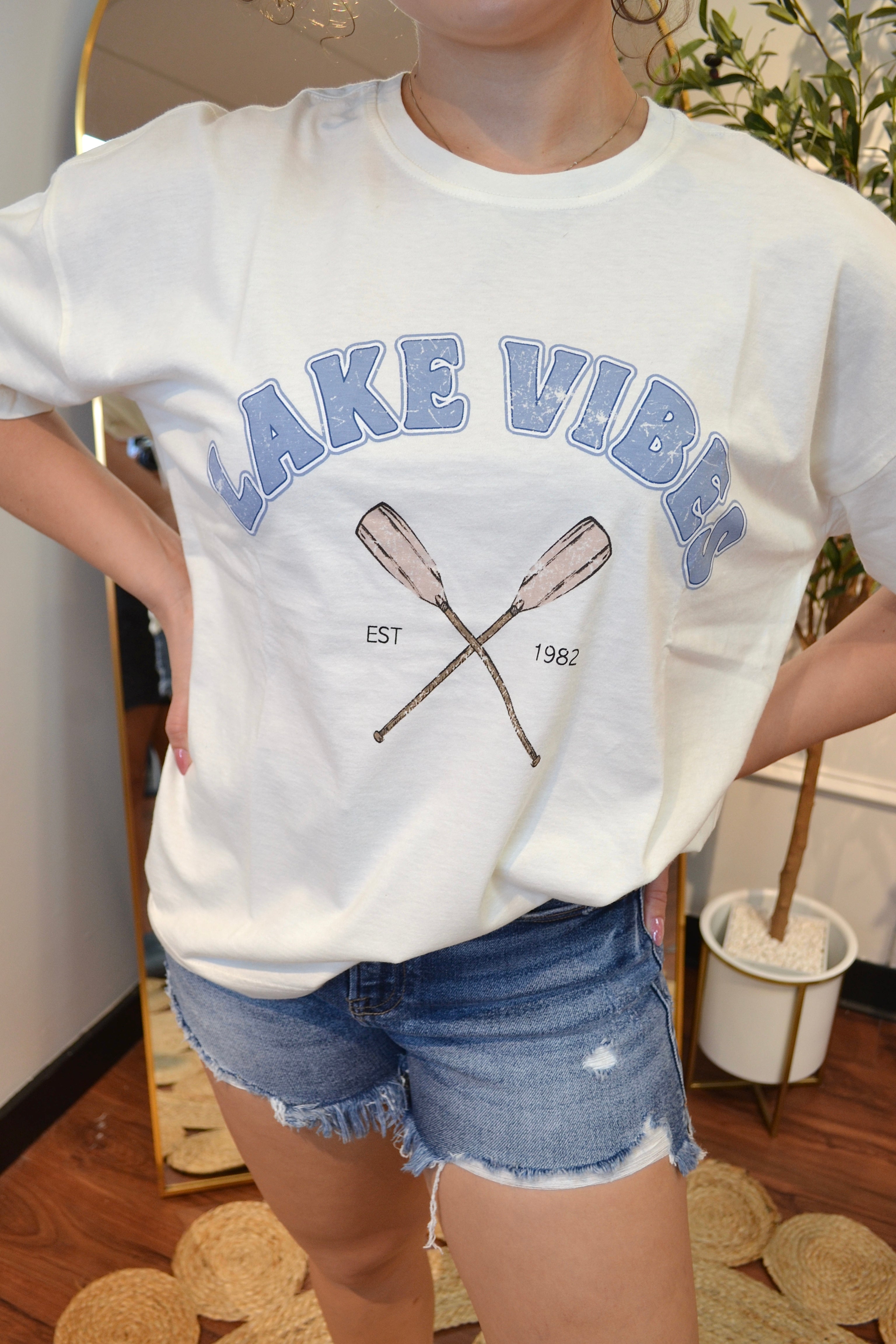 Lake Vibes Short Sleeve Graphic T-Shirt By J.O.A