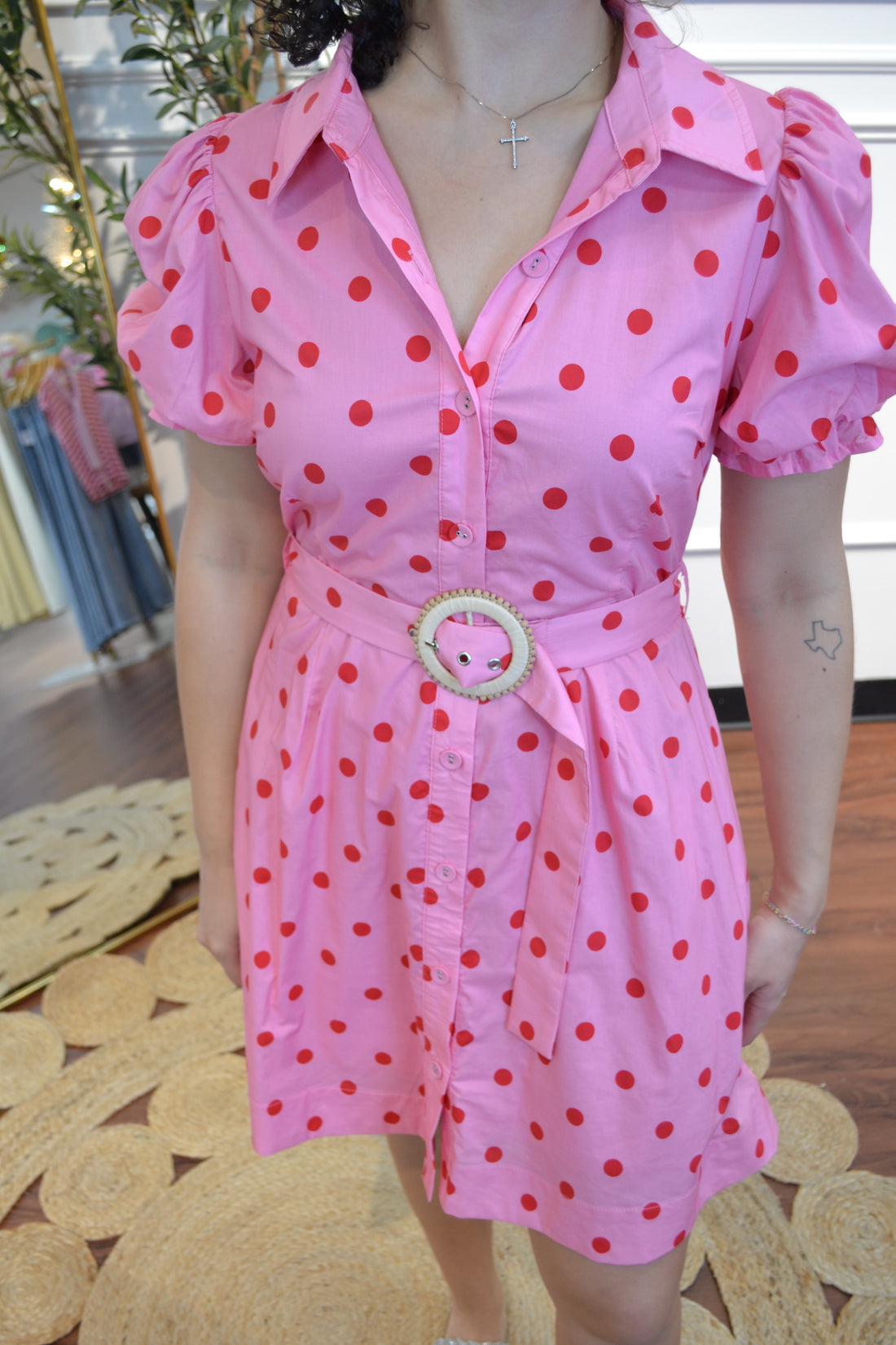Sunny Side Polka Dress By Entro