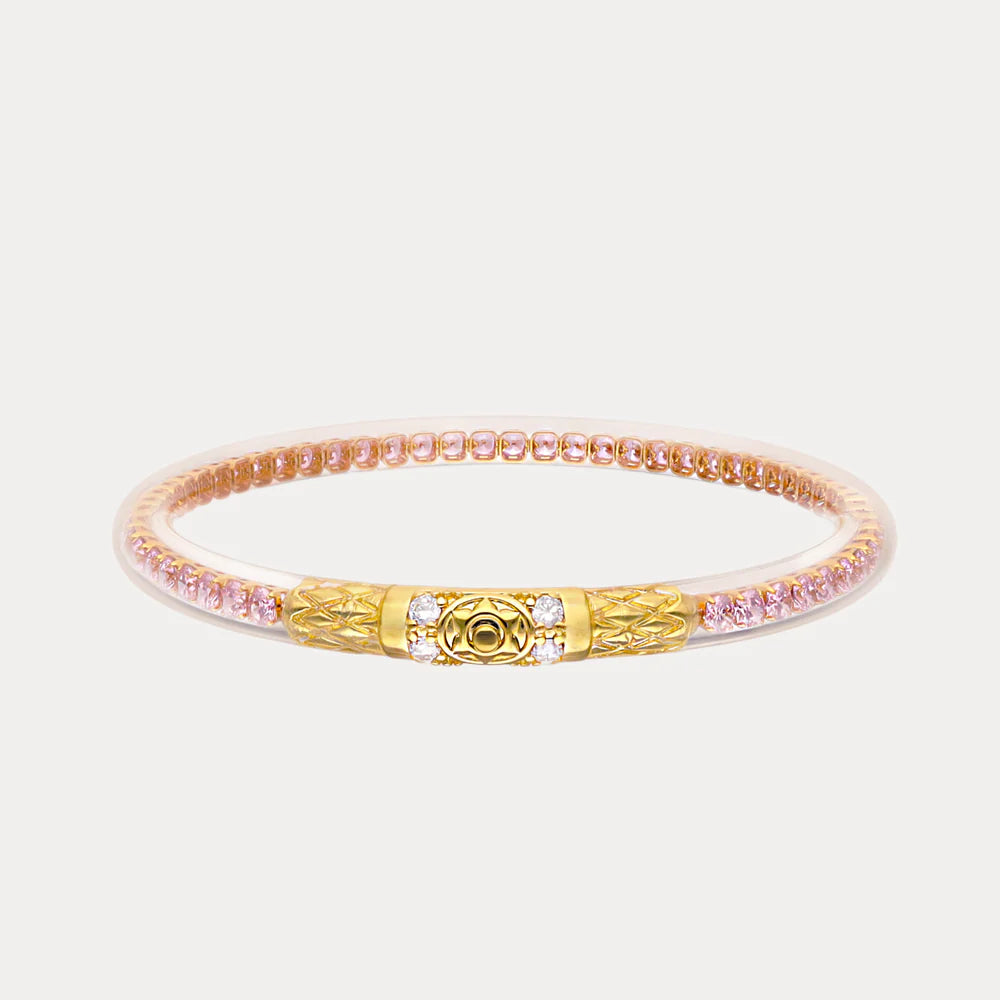Queen All Weather Bangle (AWB)- Clear Crystal- Rose Gold