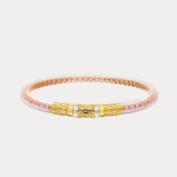Queen All Weather Bangle (AWB)- Clear Crystal- Rose Gold