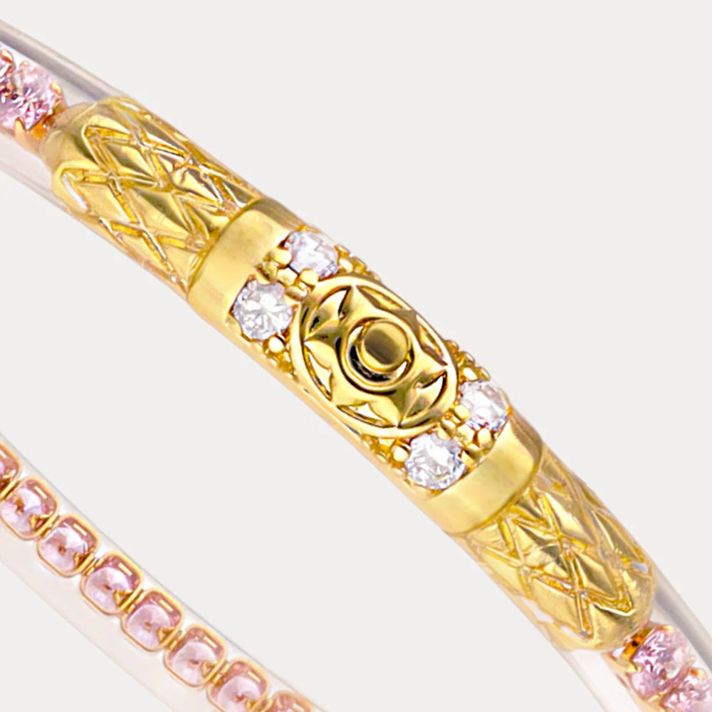 Queen All Weather Bangle (AWB)- Clear Crystal- Rose Gold