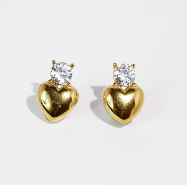 Heart Pop Studs By Treasure Jewels
