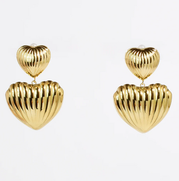 Double Heart Earring By Treasure Jewels