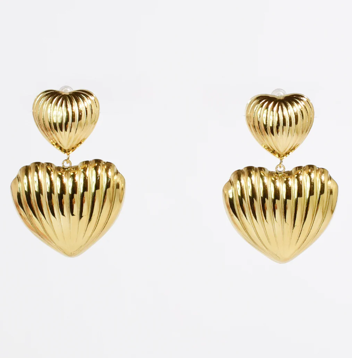 Double Heart Earring By Treasure Jewels