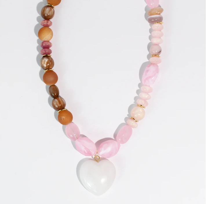 Babe Gemstone Heart Necklace By Treasure Jewels