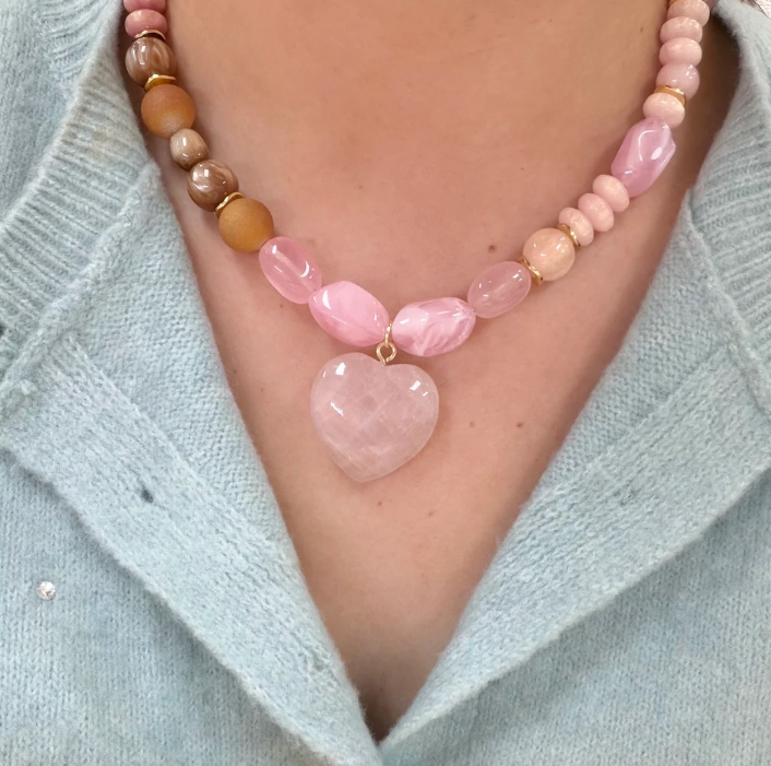 Babe Gemstone Heart Necklace By Treasure Jewels
