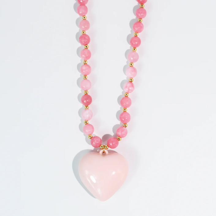 Sweet Rose Heart Necklace By Treasure Jewels