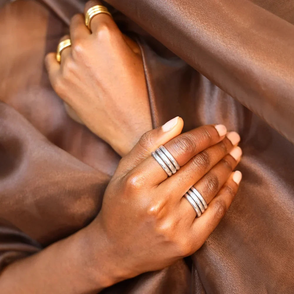Silver All Weather Rings (Set of 3)