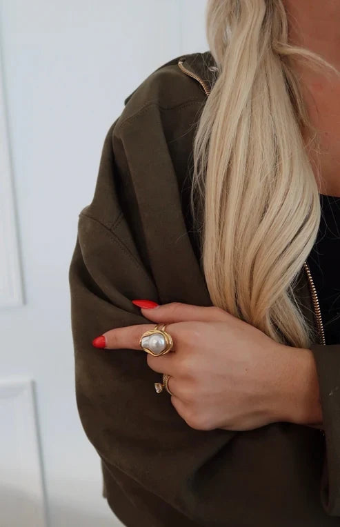Gilded Pearl Statement Ring By Chansuttpearls