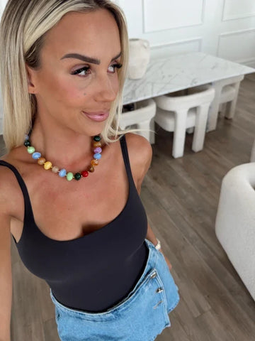 Jena Color Pop Beaded Necklace