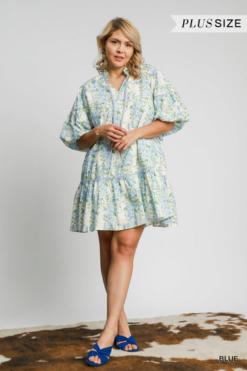 Plus Size Floral Breeze Babydoll Dress By Umgee